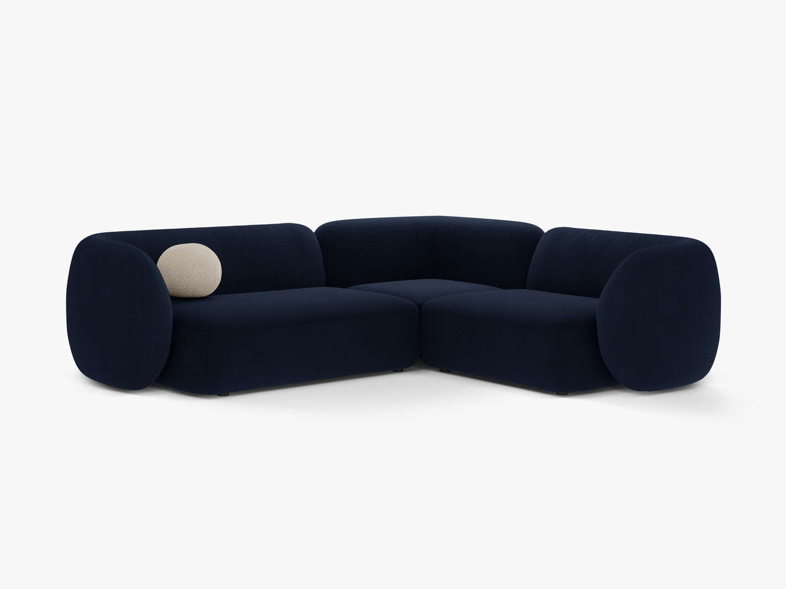 Micadoni Ecksofa Kate 4-Sitzer Rechts Samt Königsblau