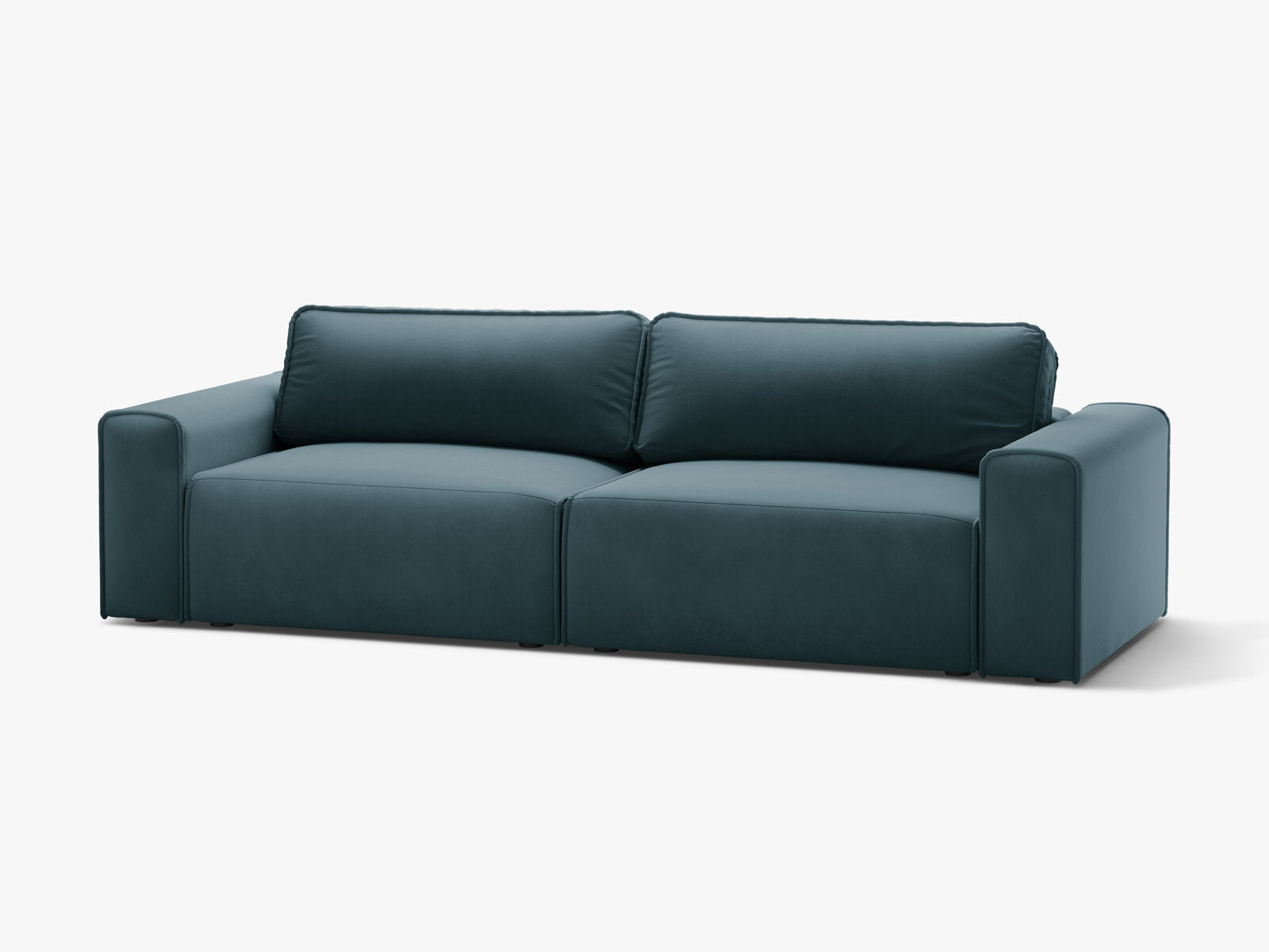 Micadoni Sofa Victor 3-Sitzer mit Schlaffunktion Samt Blau