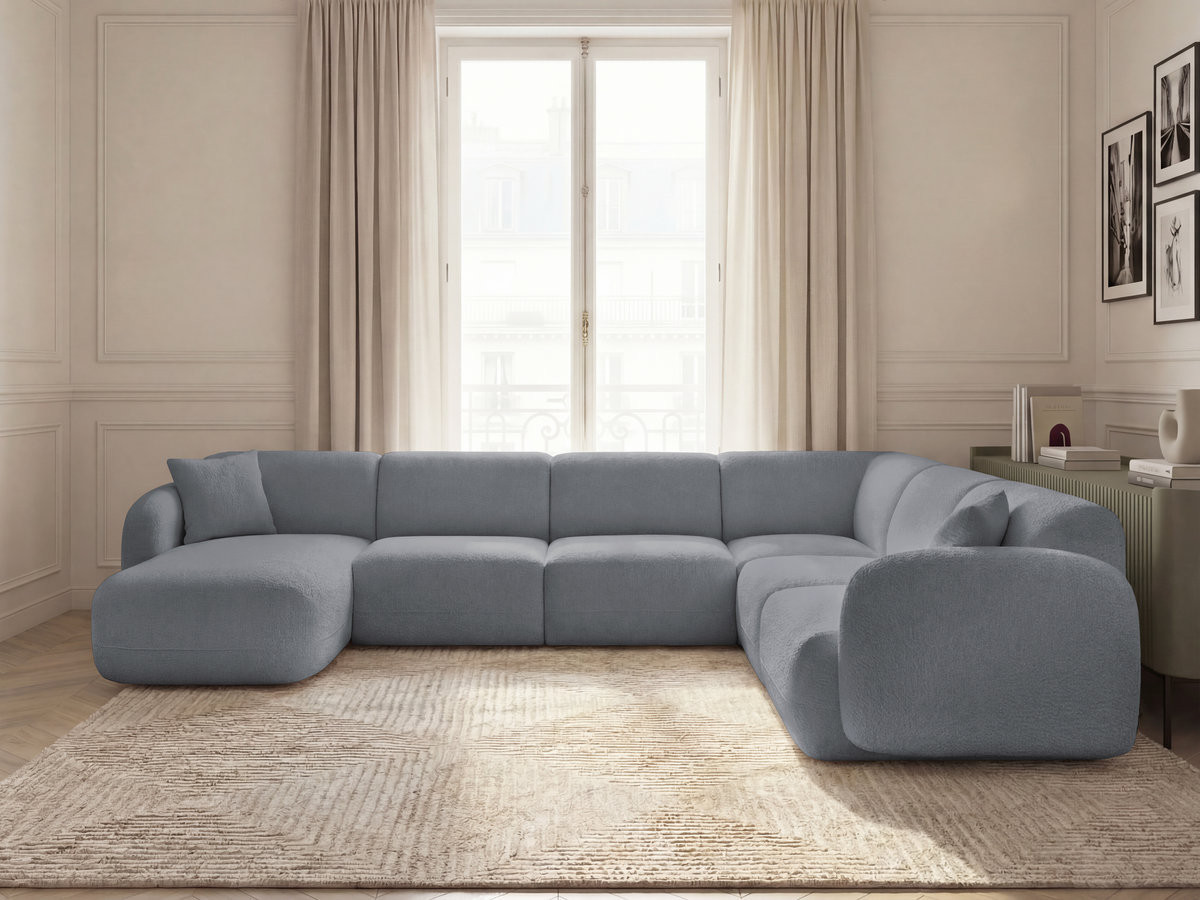 Bobochic Anda Wohnlandschaft Chenille Grau Ecke rechts