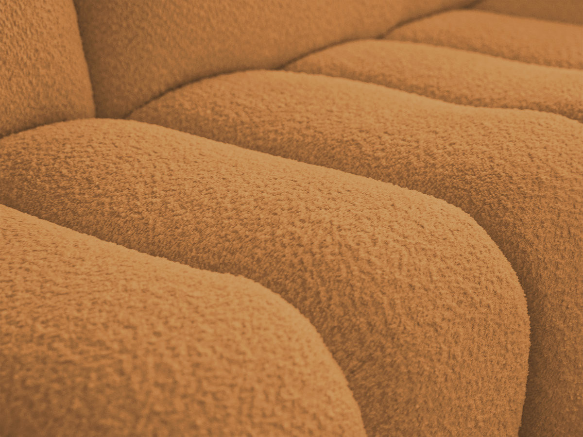 Bobochic Azra Sofa 3-Sitzer Bouclé-Stoff Gelb