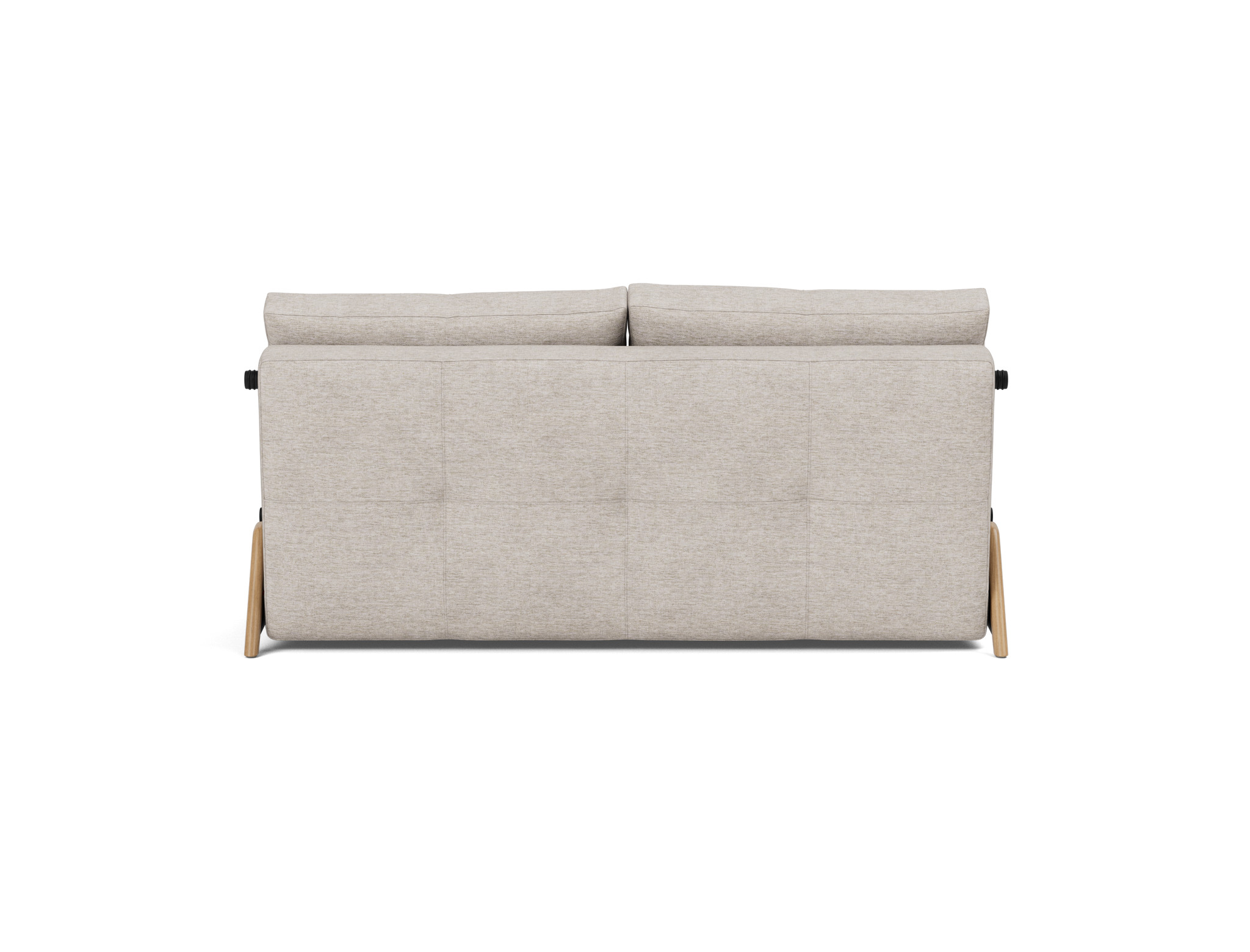 Schlafsofa Cubed 160 Chenille Yuveno 471-Sand Beine Eiche
