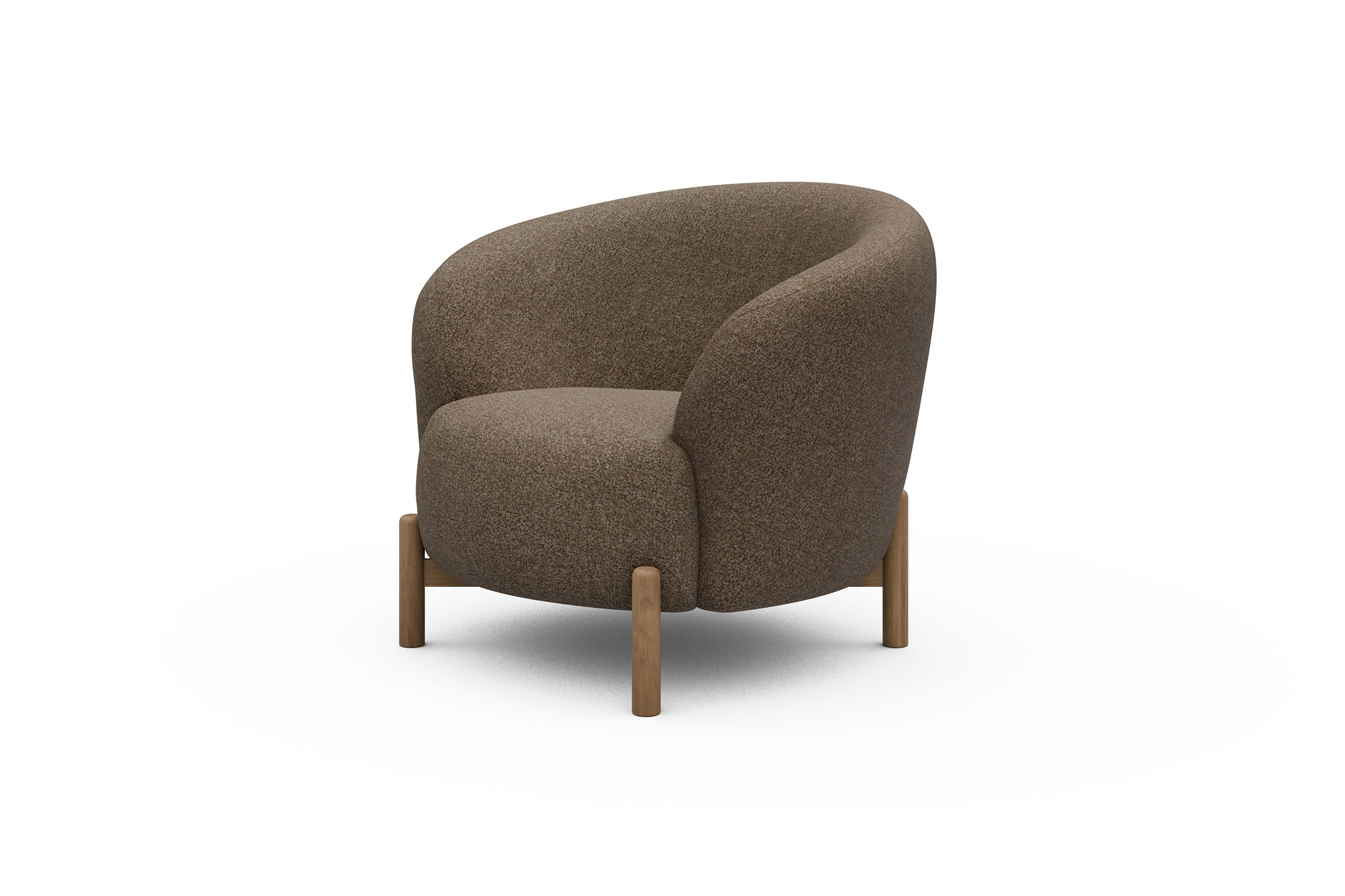 Sessel Ronda Holzbeine Eiche Natur Aivi-Khaki-Brown