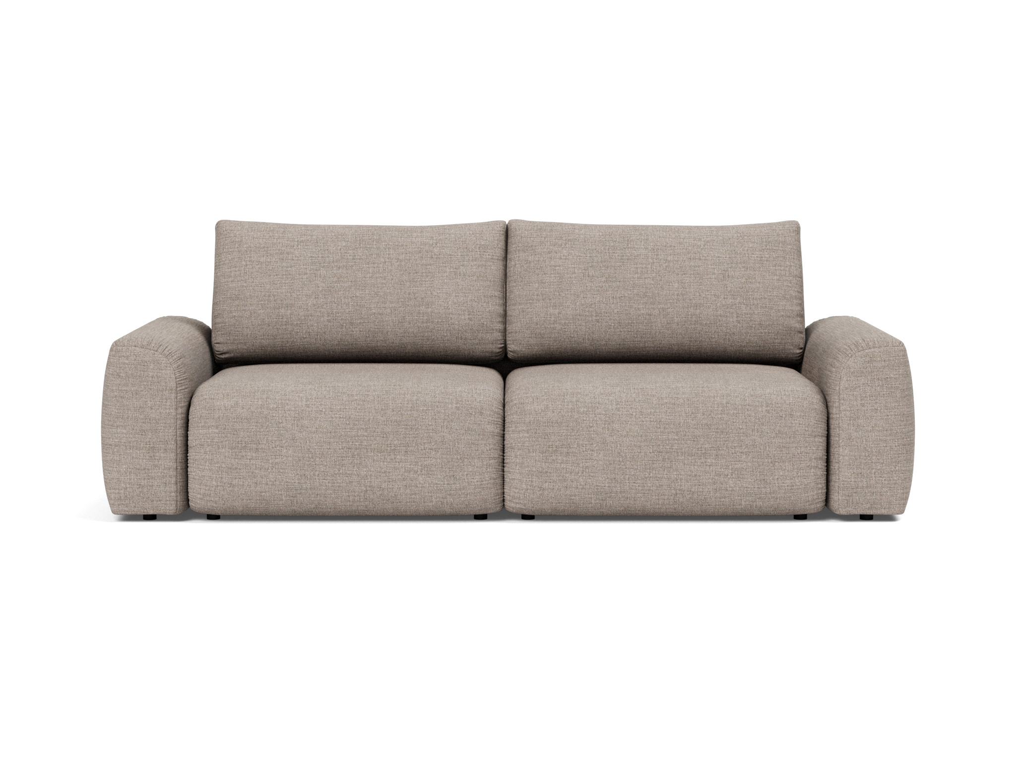 Schlafsofa Norum mit Chunky-Armlehnen Chenille Yuveno 472-Warm-Grey