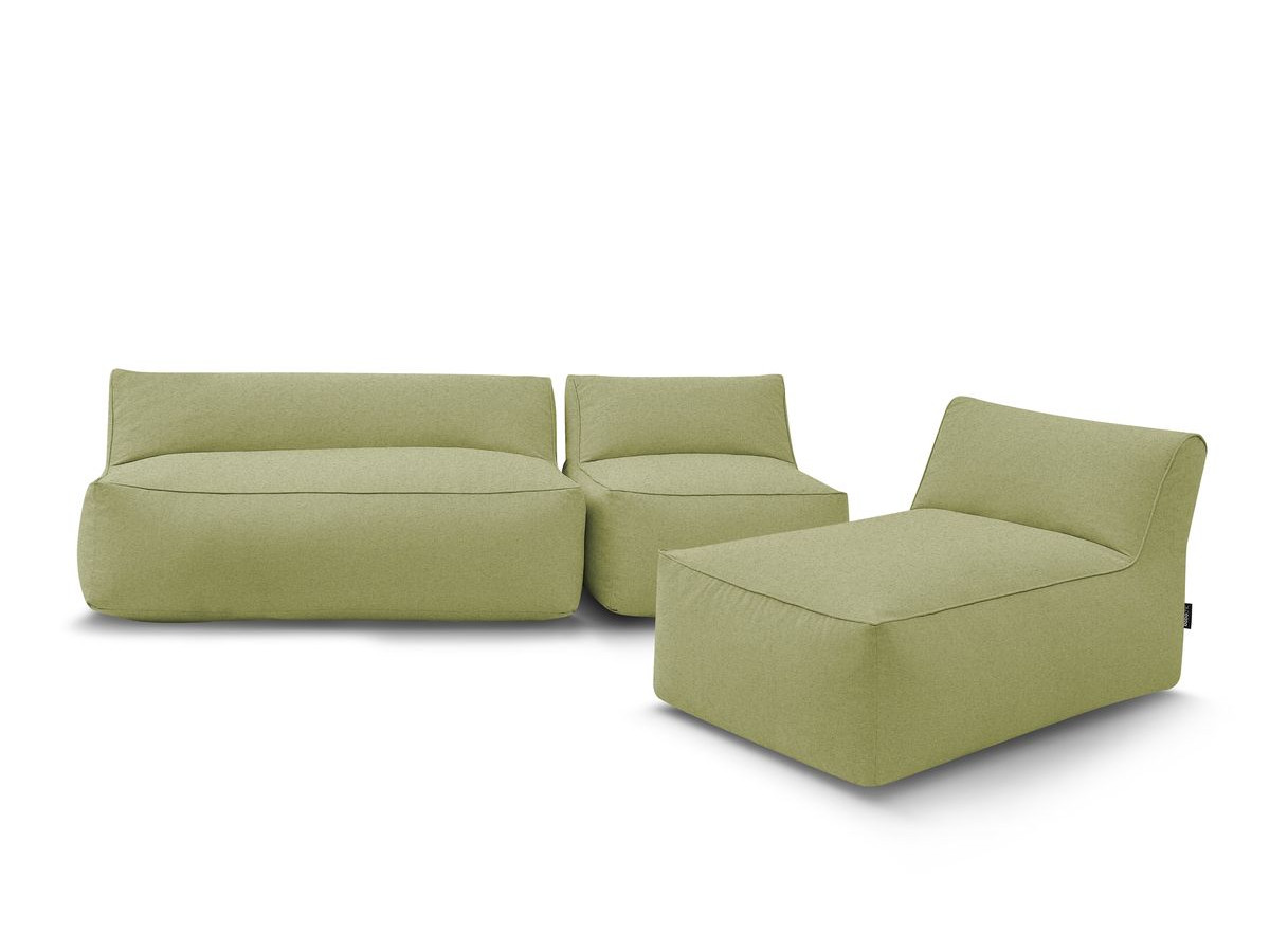 Bobochic Riviera Pouf 320 × 135 cm Stoff Grün
