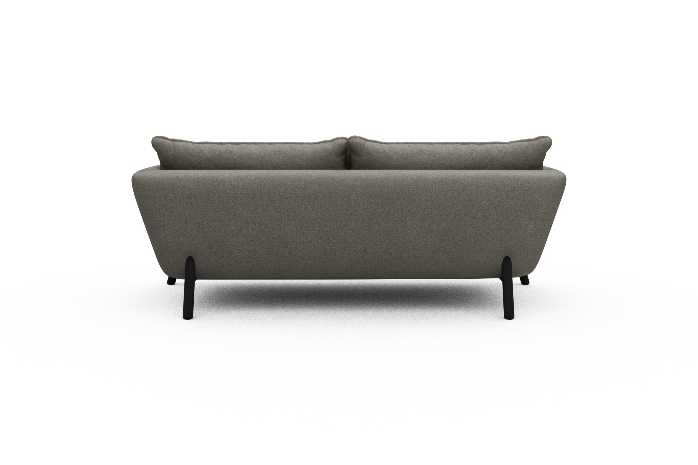 Sofa Emil PREMIUM 2-Sitzer Beinfarbe Eiche Schwarz Denari-Warm-Grey