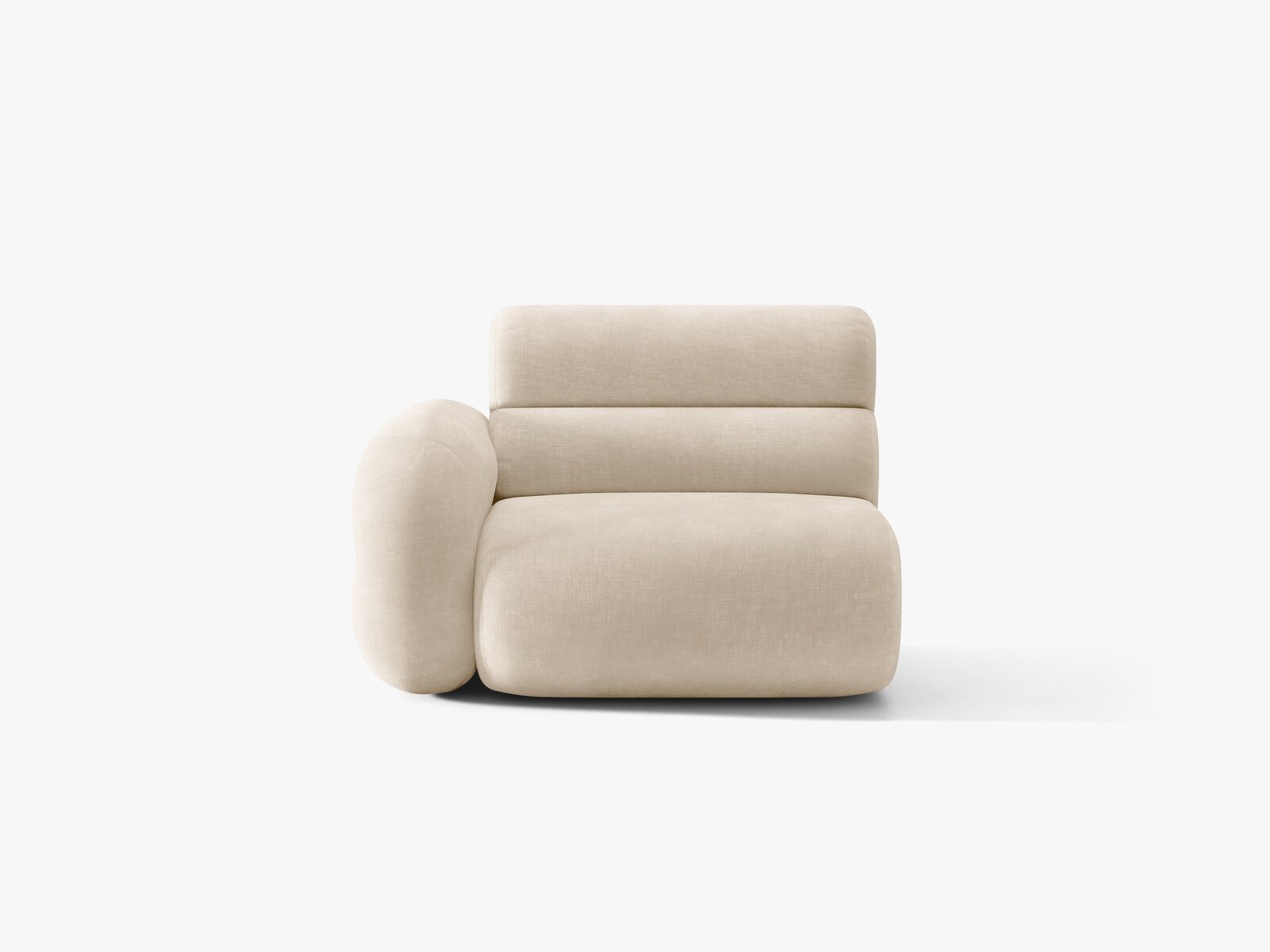 Micadoni Neo Sofamodul Links Chenille Golden Helles Beige