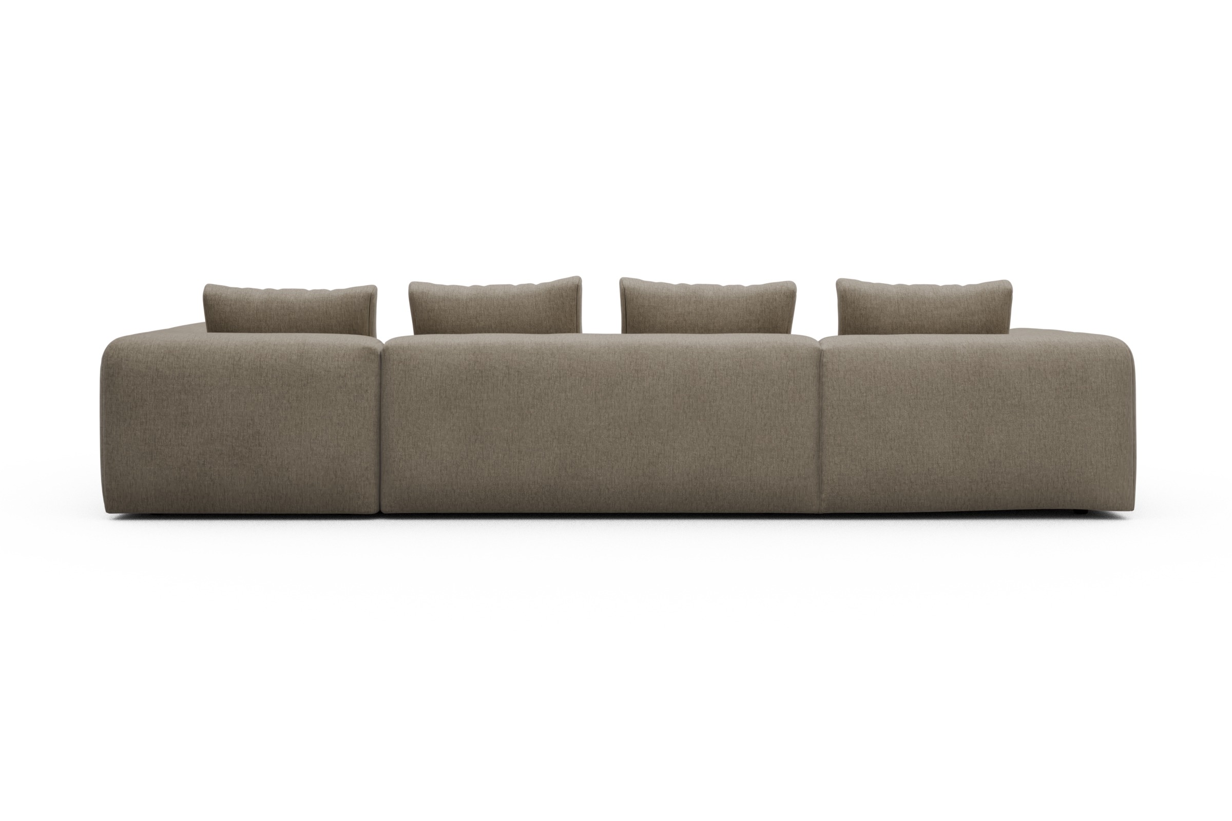 Wohnlandschaft Fred Chaiselongue links mit 2-Sitzer und lange Armlehne rechts Smooth-Belge