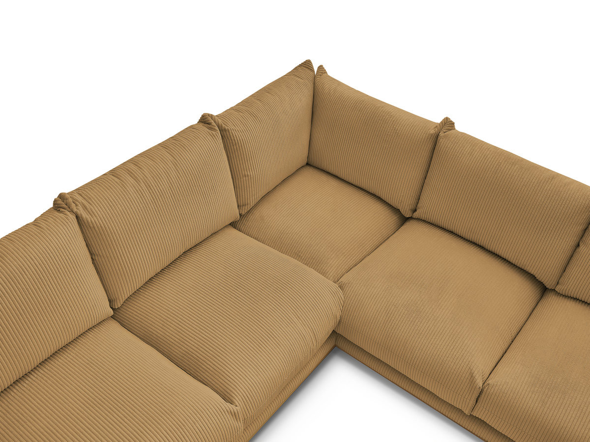 Bobochic Ernest Ecksofa mit Pouf Cordsamt Gelb