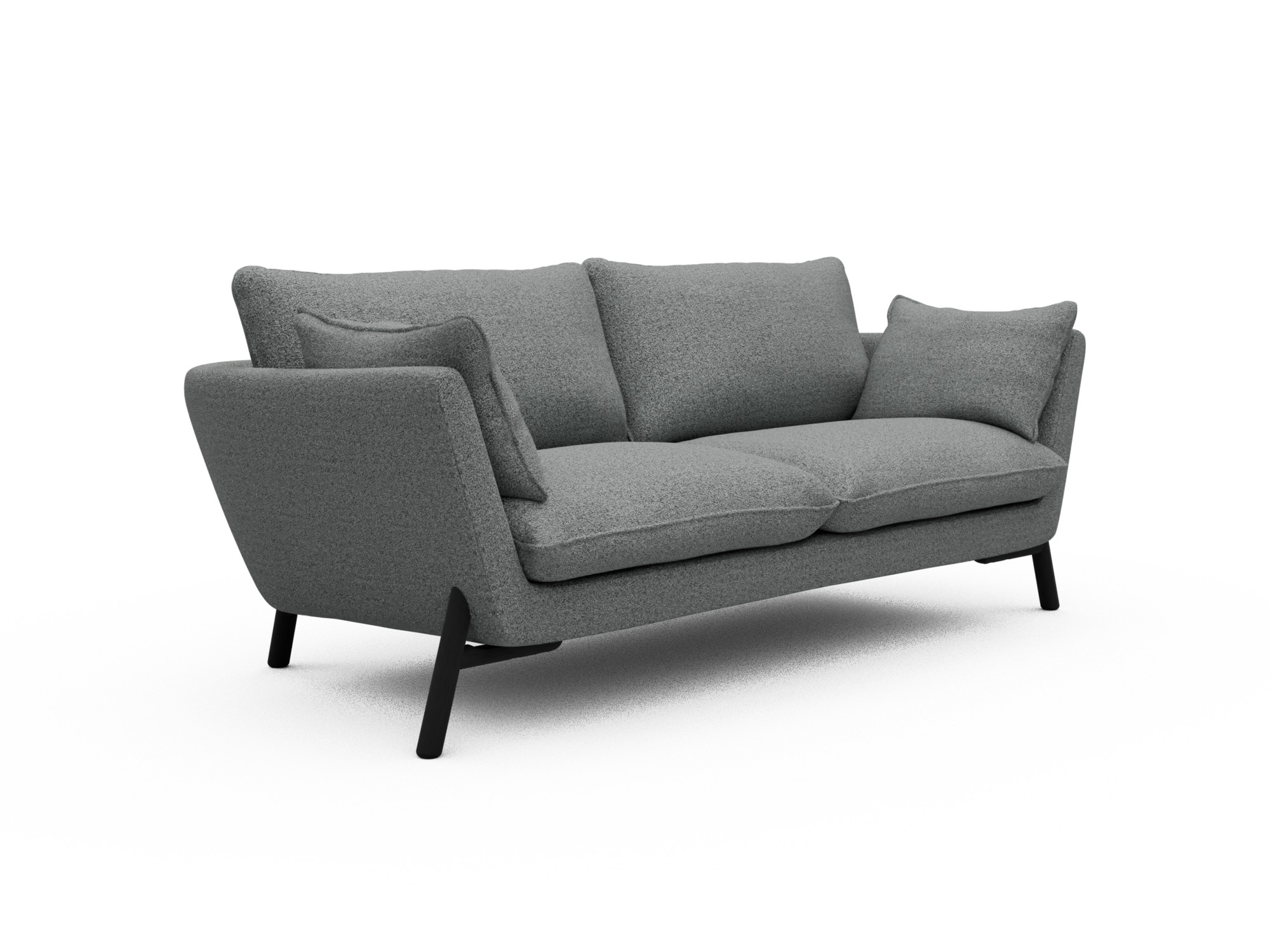 Skandi Home Sofa Emil 2-Sitzer Beinfarbe Eiche Schwarz Aivi-Gravet-Grey moebelfaktor