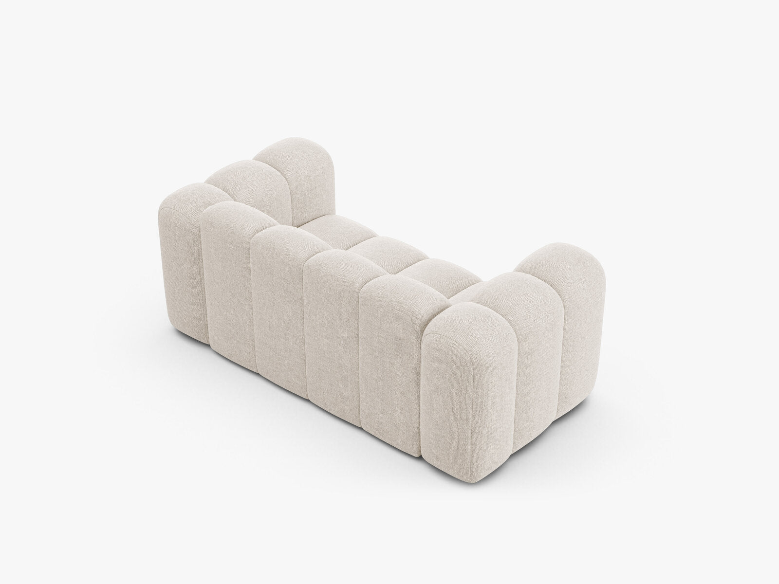 Micadoni Sofa Lupine 2-Sitzer kleine Version Chenille Eden Helles Beige