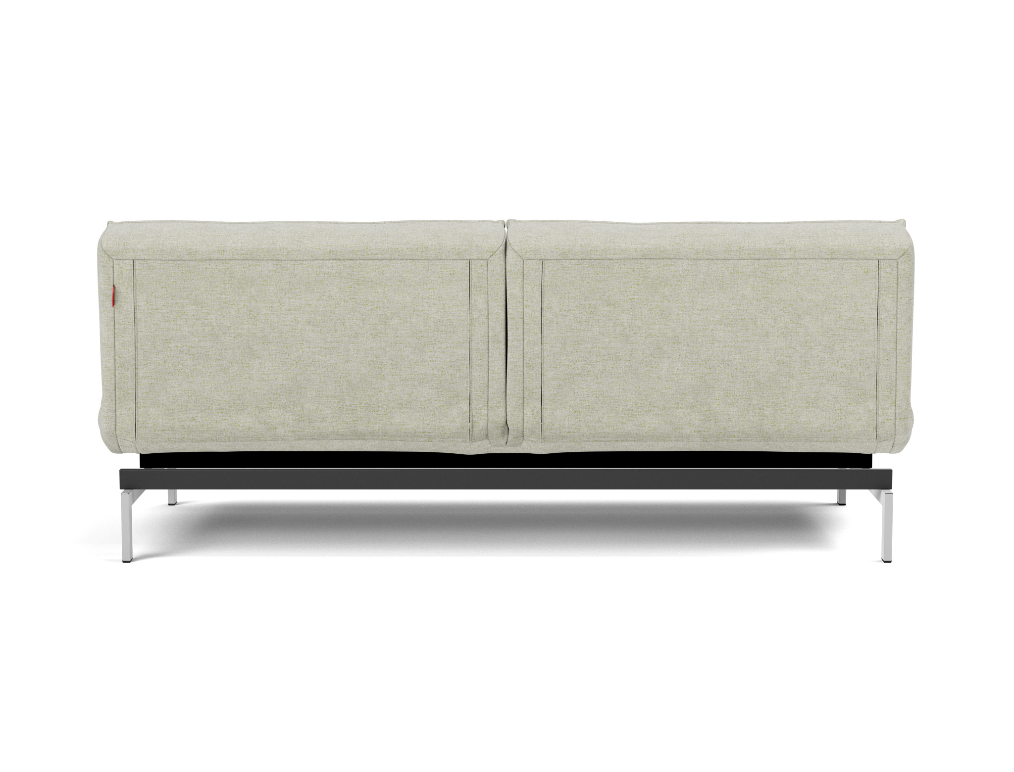 Schlafsofa Splitback Flachgewebe Avella 280-Sand Beine Chrom
