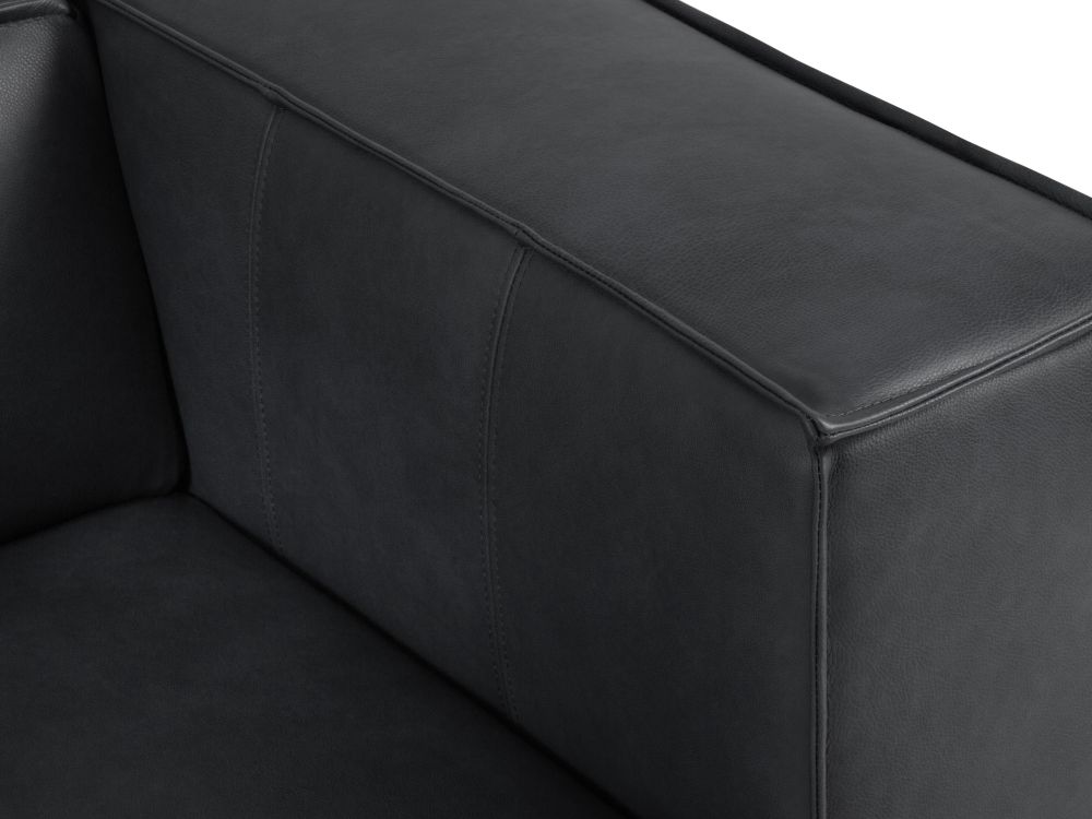 Cosmopolitan Design Ecksofa Turin 5-Sitzer Leder Granada Blau Links