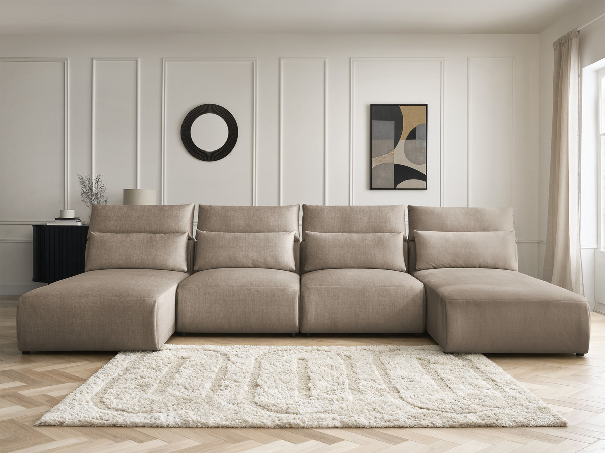 Bobochic Jana Wohnlandschaft Samt Taupe