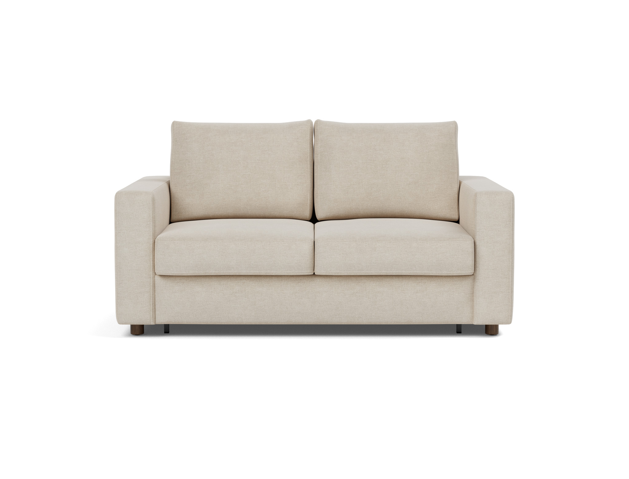 Schlafsofa Neah mit Standard-Armlehnen 140 Flachgewebe Phobos 586-Latte