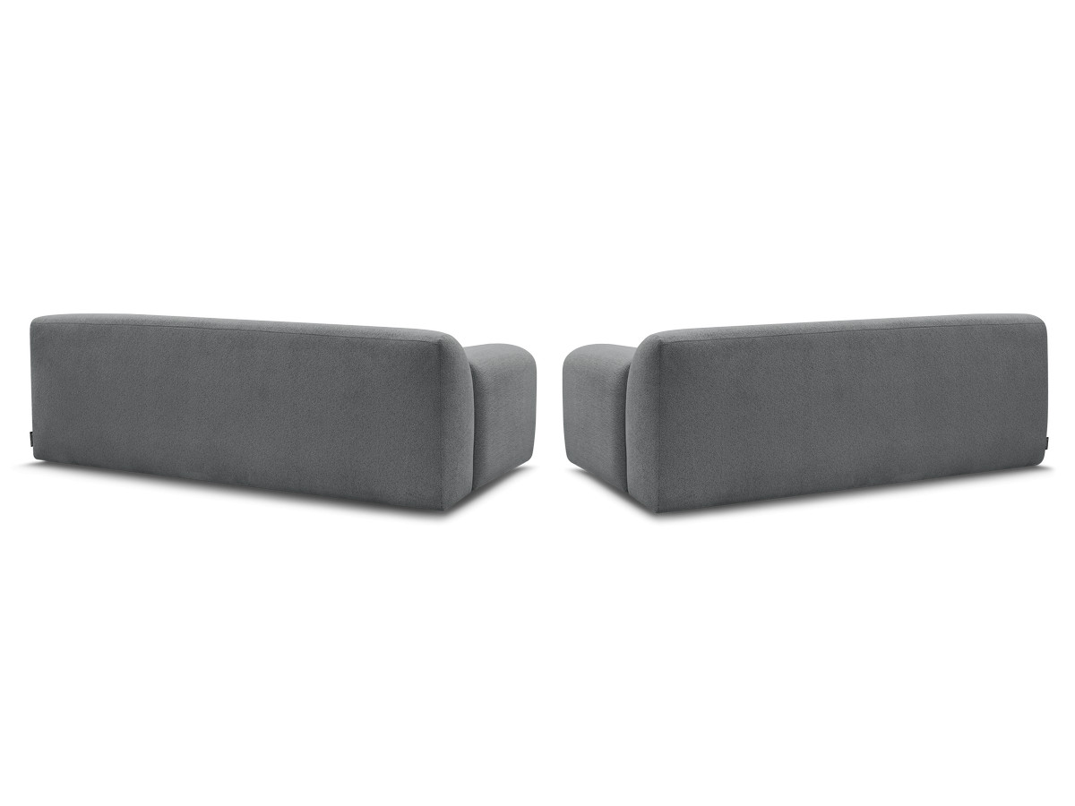 Bobochic Melisse Sofa 5-Sitzer Melange-Stoff Dunkelgrau