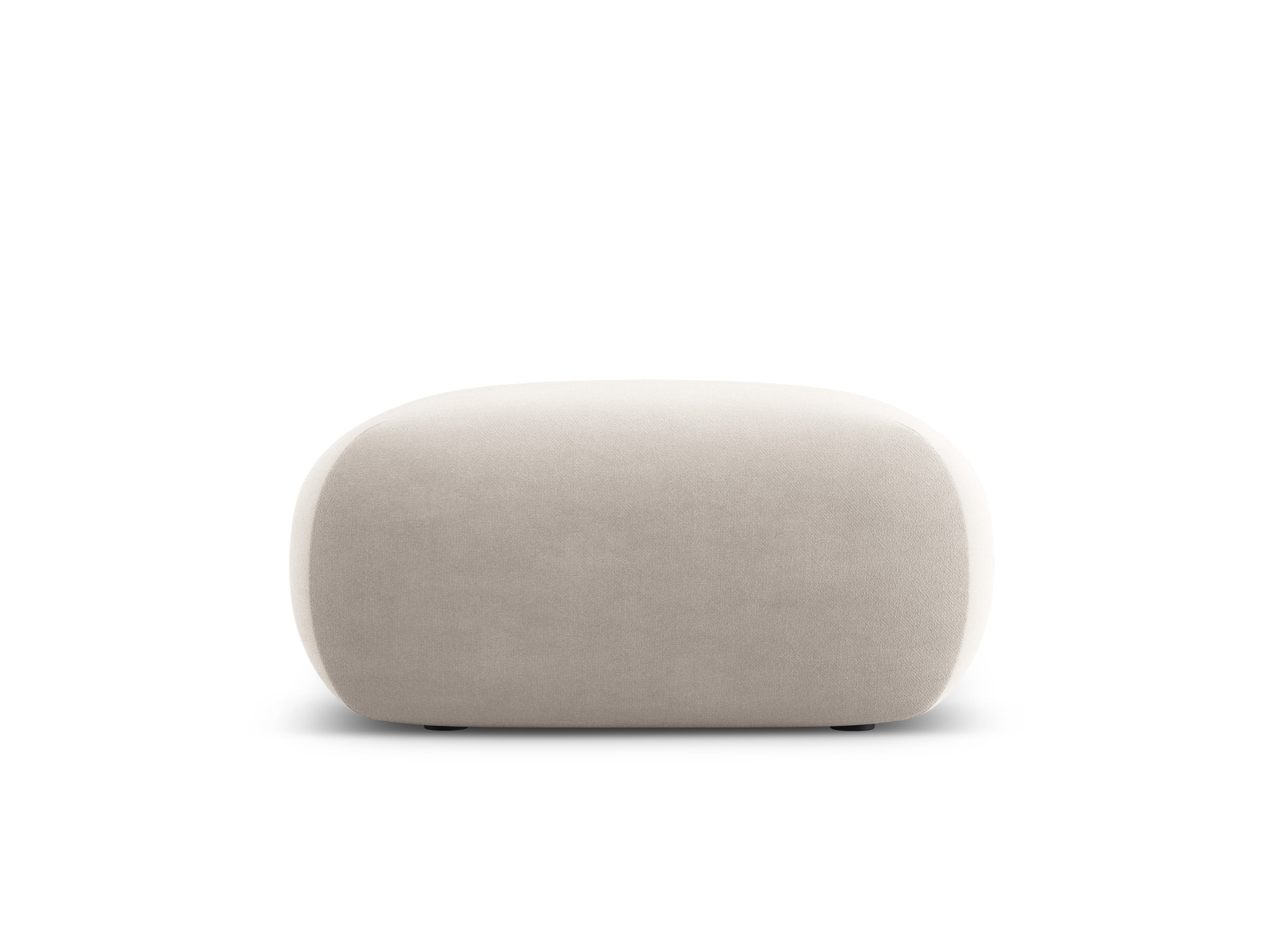 Cosmopolitan Design Pouf Nolio mittlere Version Samt Casino Helles Beige