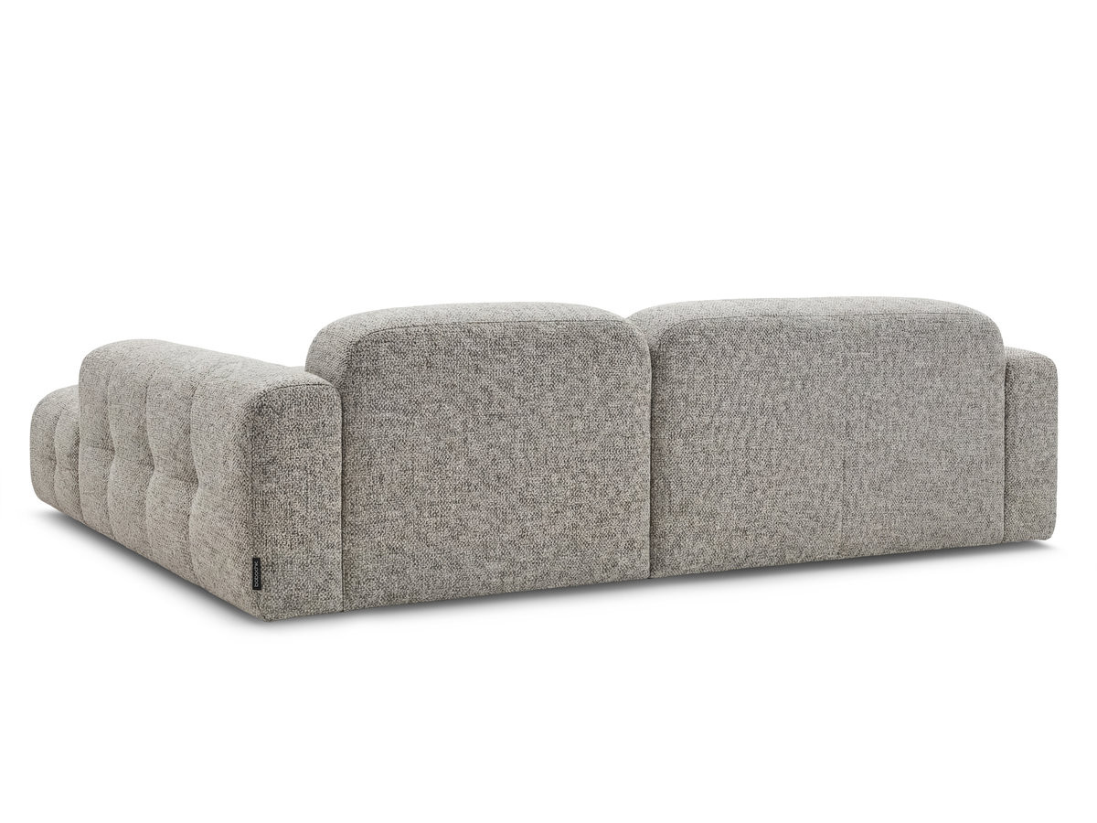 Bobochic Laura Ecksofa Melange-Stoff Taupe Ecke rechts