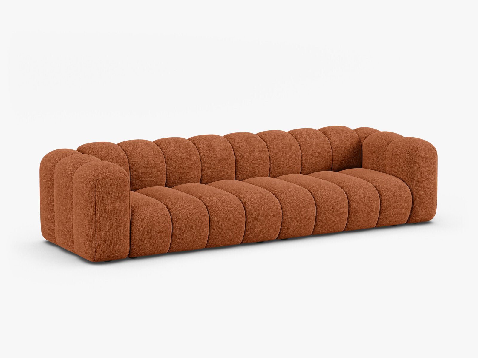 Micadoni Modulares Sofa Lupine 4-Sitzer Chenille Eden Ziegel