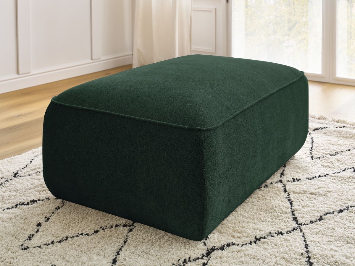 Bobochic Zephyr Pouf Strukturstoff Grün