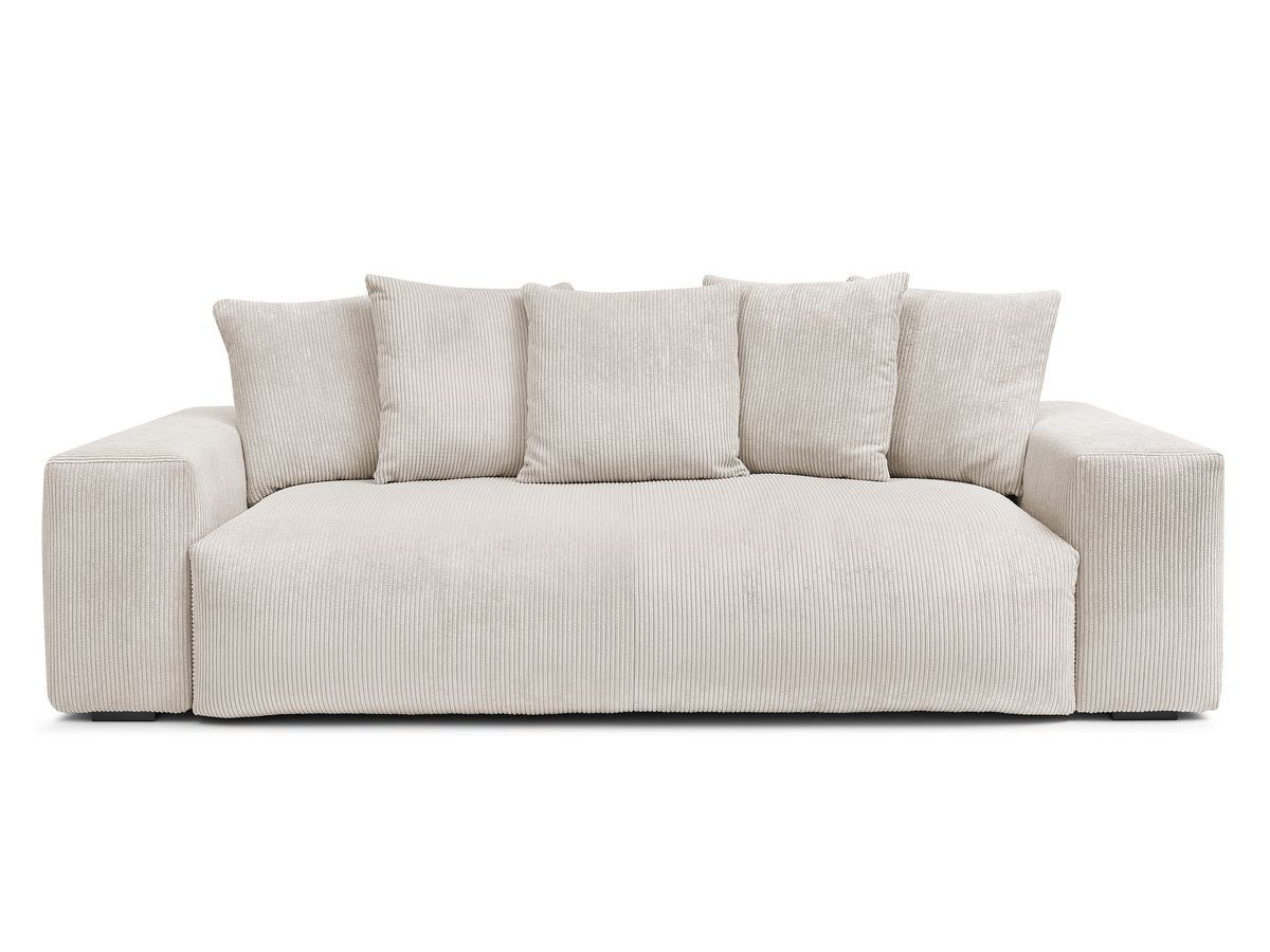Bobochic Voltaire Sofa 3-Sitzer 280 × 124 cm Cordsamt Beige