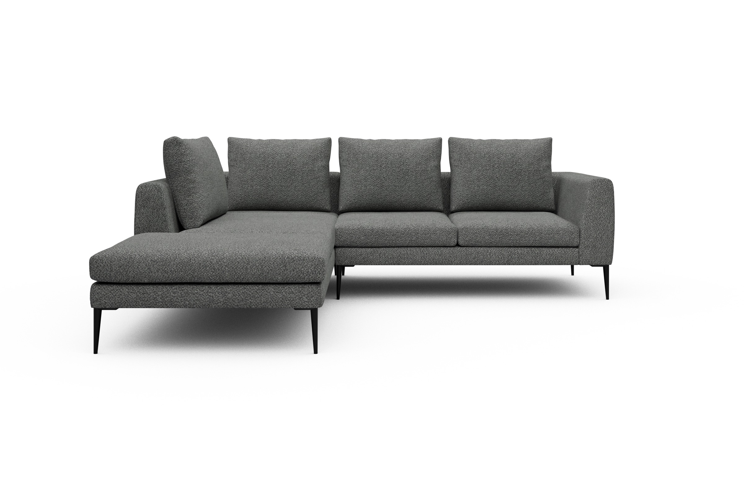 Skandi Home Ecksofa Paul Relax-Ecke links mit 2-Sitzer Vanora-Warm-Grey moebelfaktor