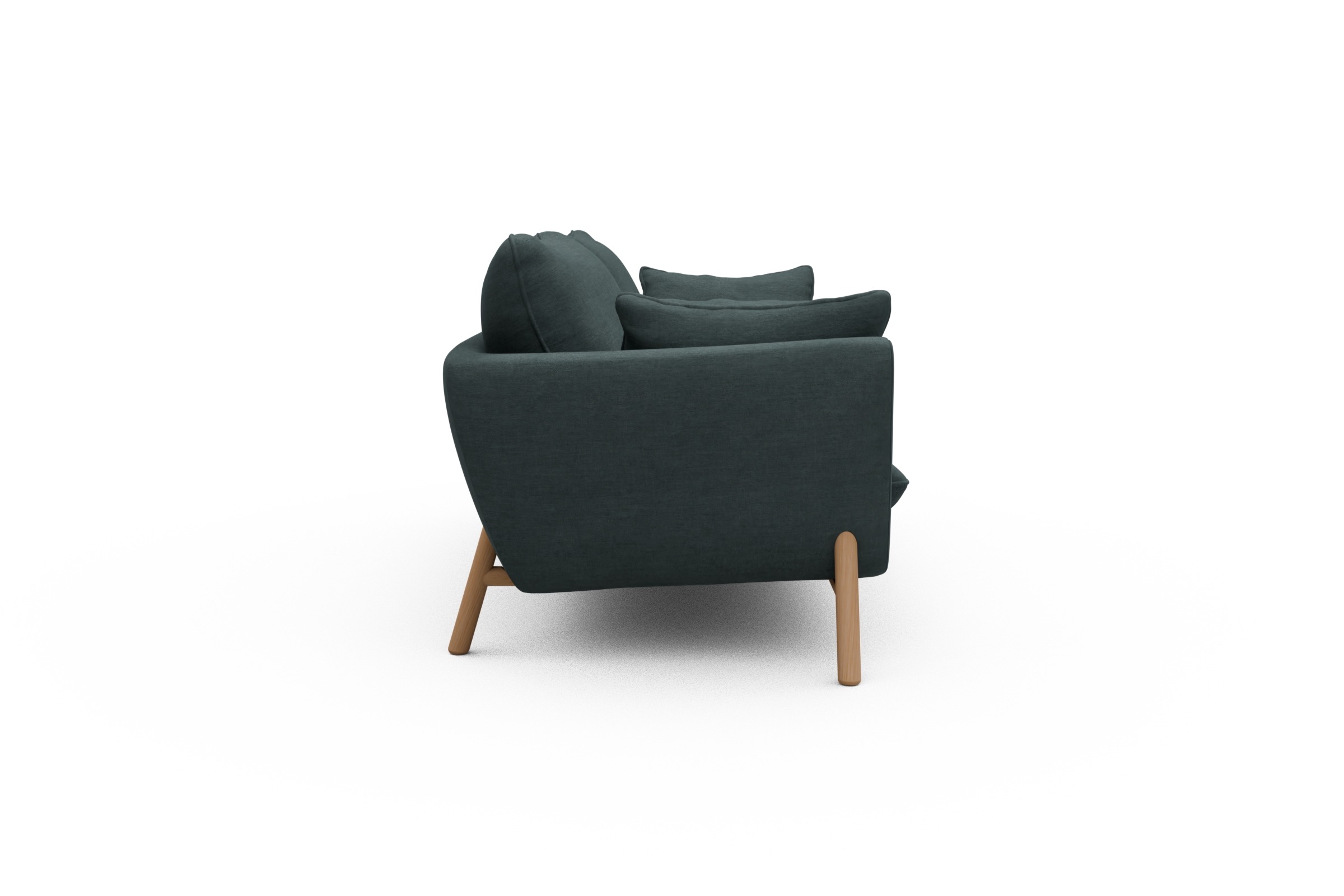 Sofa Emil 3-Sitzer Beinfarbe Eiche Natur Vivus-Blue