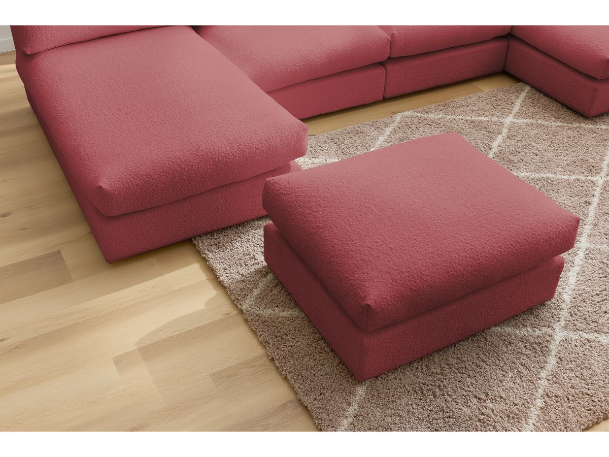 Bobochic Paris Wohnlandschaft Bouclé-Stoff Rot