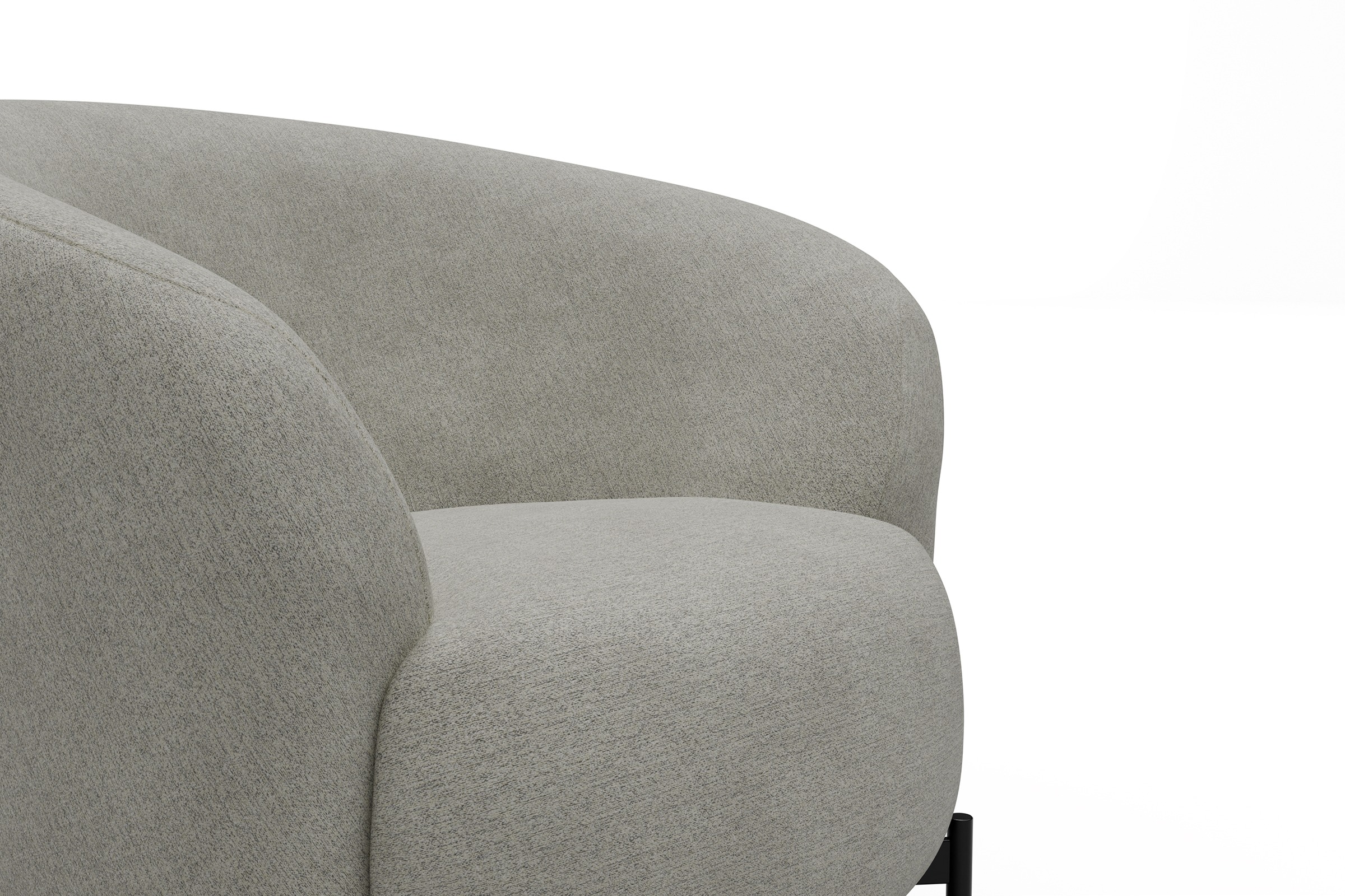 Sessel Ronda X-Metallgestell Schwarz Carreno-Moon-Stone-White