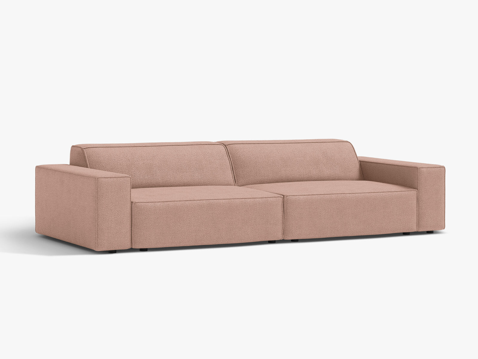 Micadoni Sofa Jodie 4-Sitzer Boucle Baloo Puderrosa
