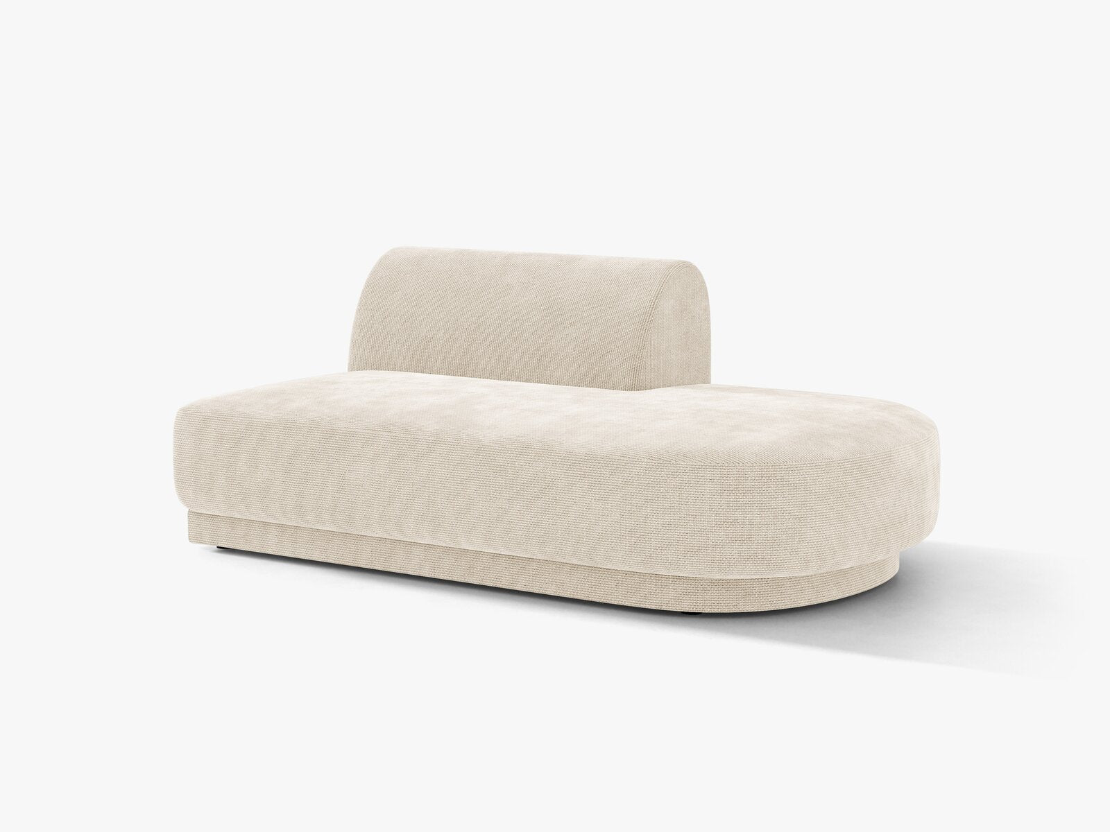 Micadoni 2-Sitzer Sitzmodul offen Miley Rechts Chenille Eden Elfenbein