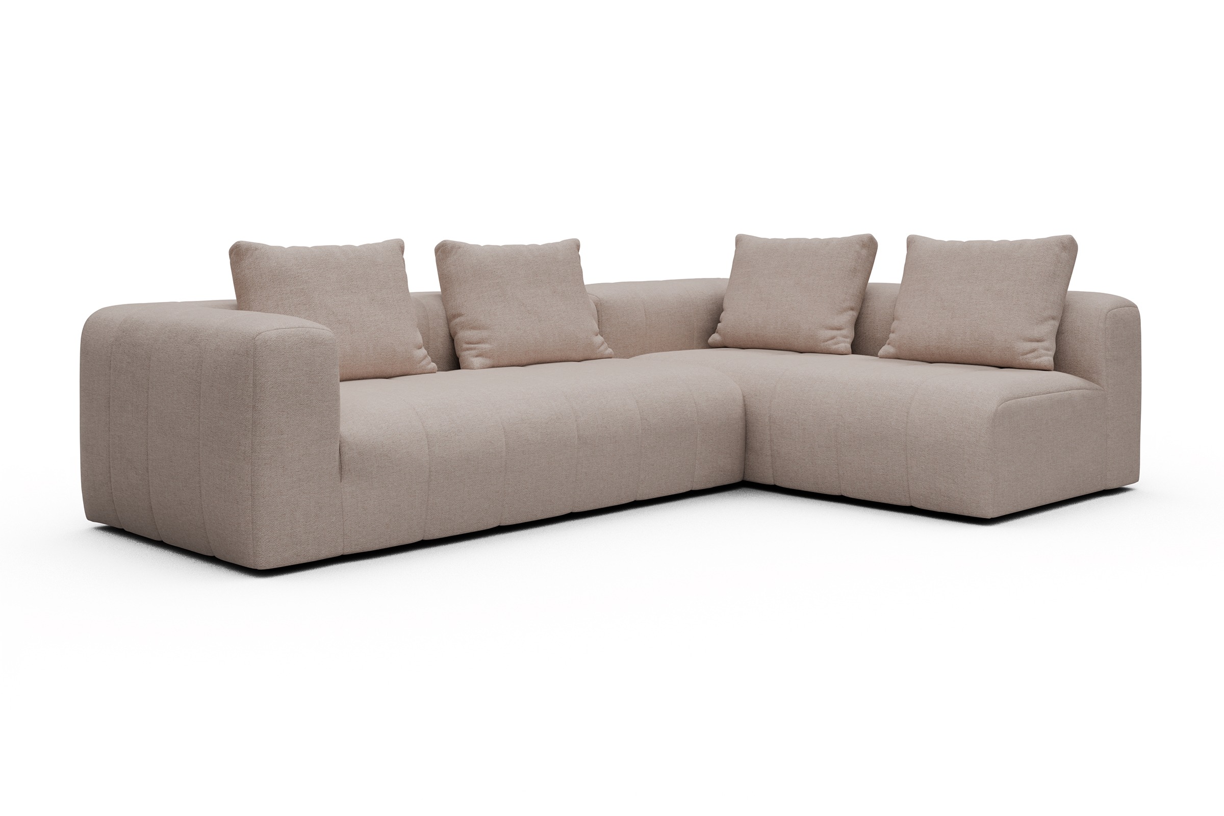 Ecksofa Hugo 2x 2,5-Sitzer Armlehne links Weda-Sand