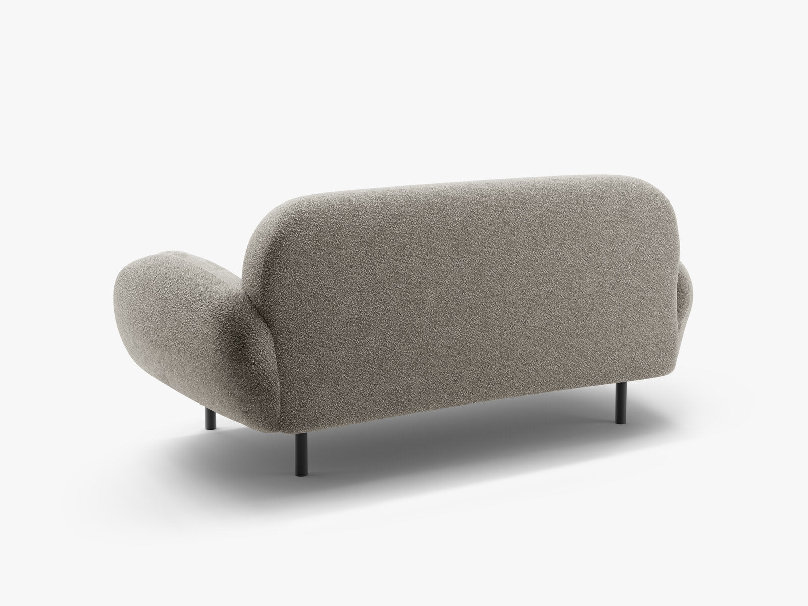 Micadoni Sofa Poppy 2-Sitzer Boucle Baloo Grau