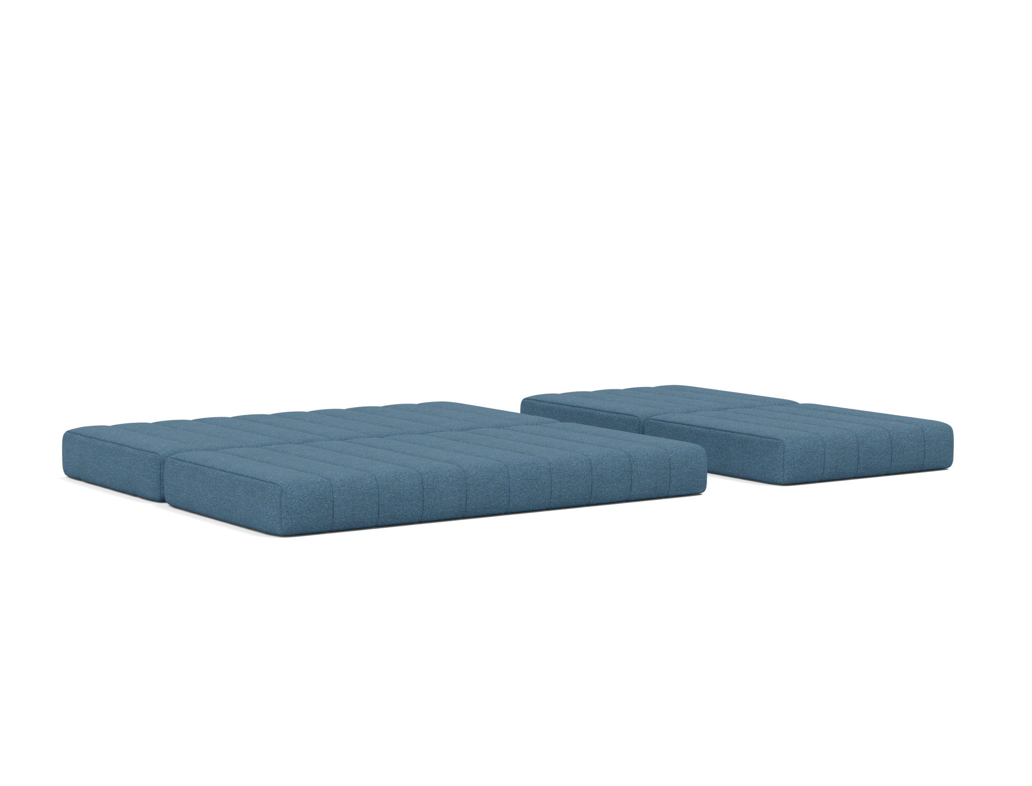 Schlafsofa CozyPad Grand mit Armlehnen Strukturierter Stoff Weda 302-Weda-Blue