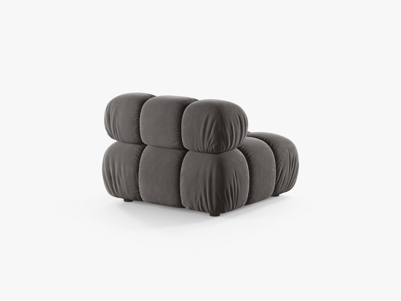 Micadoni Armloses Modul Bellis Samt Bluvel Hellgrau