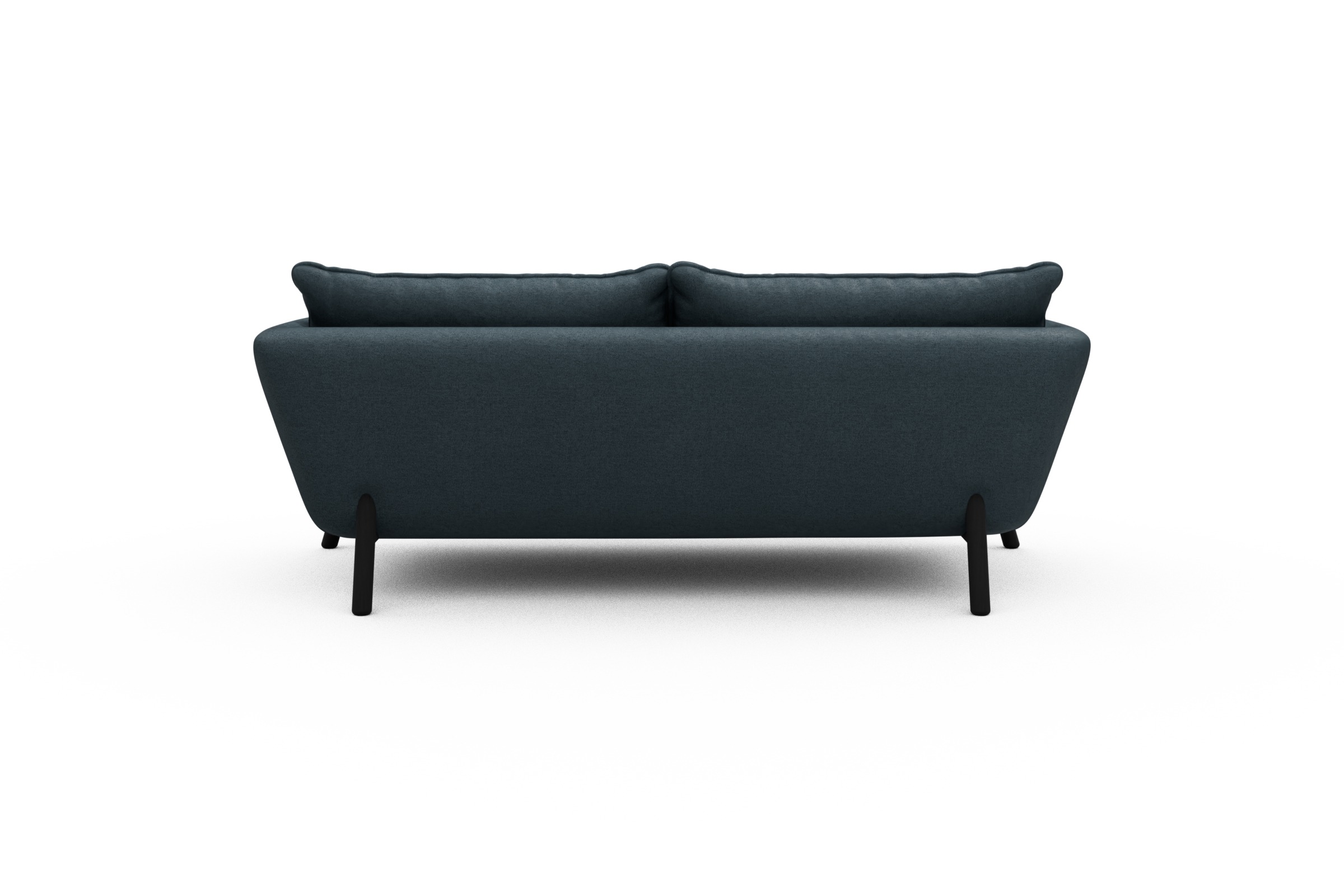 Sofa Emil PREMIUM 2-Sitzer Beinfarbe Eiche Schwarz Denari-Royal-Blue