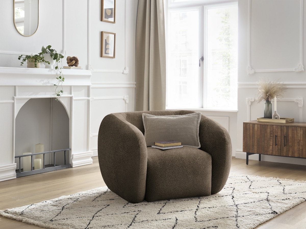 Bobochic Celine Sessel Strukturstoff Braun