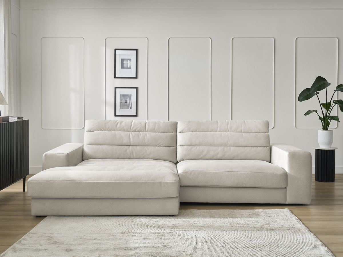 Bobochic Sierra Ecksofa Samt Beige Ecke links