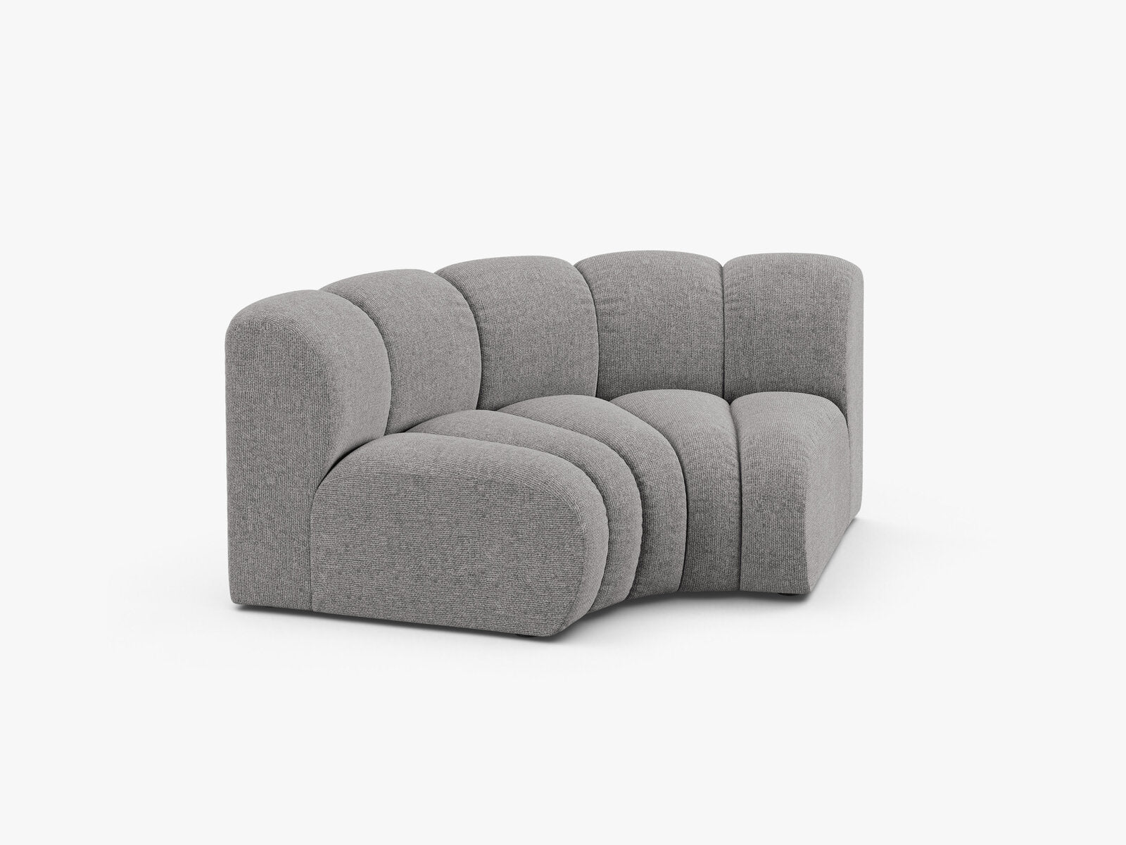 Micadoni rundes Eckmodul Lupine Chenille Eden Hellgrau