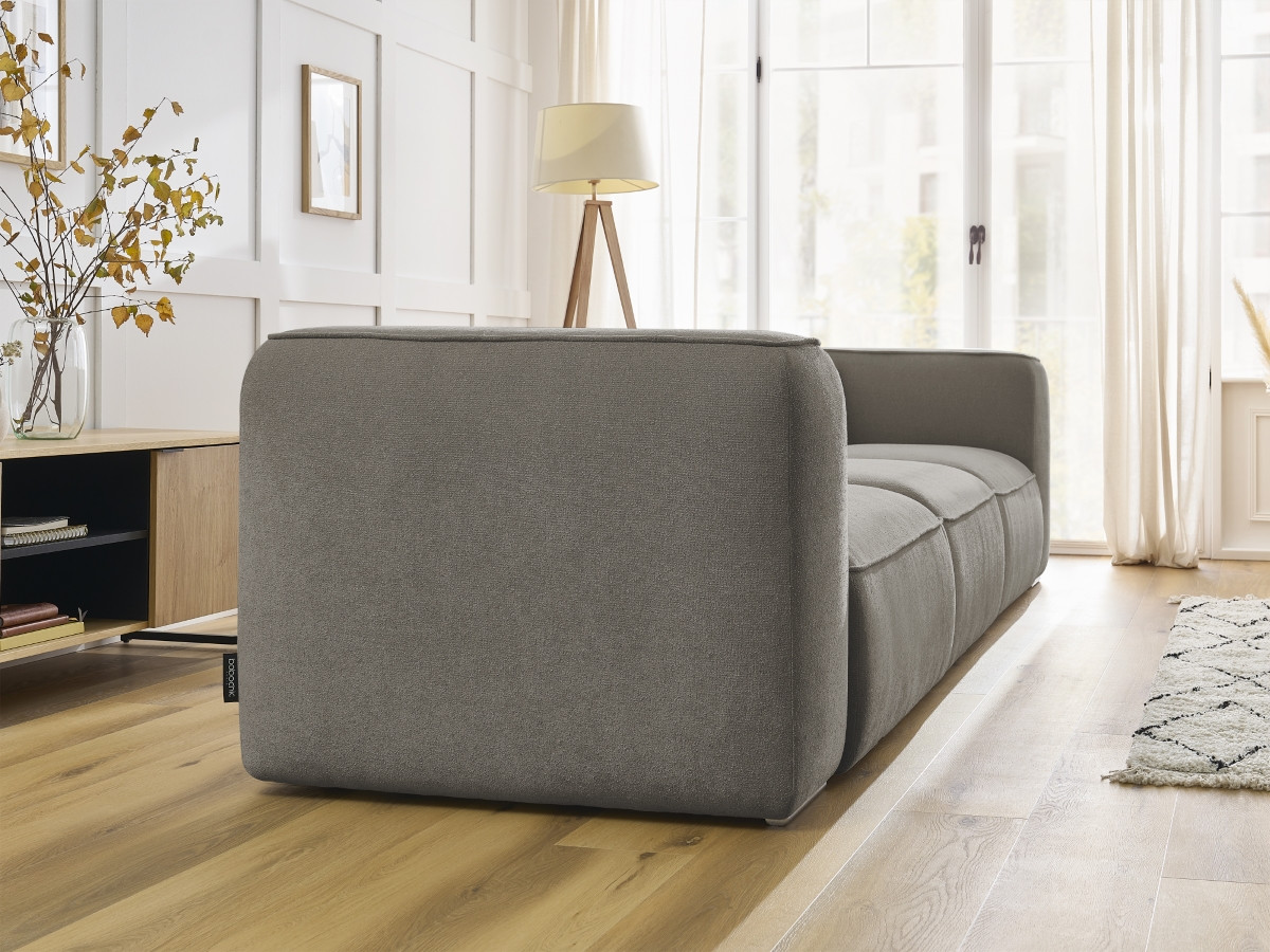 Bobochic Zephyr Sofa 3-Sitzer Strukturstoff Taupe