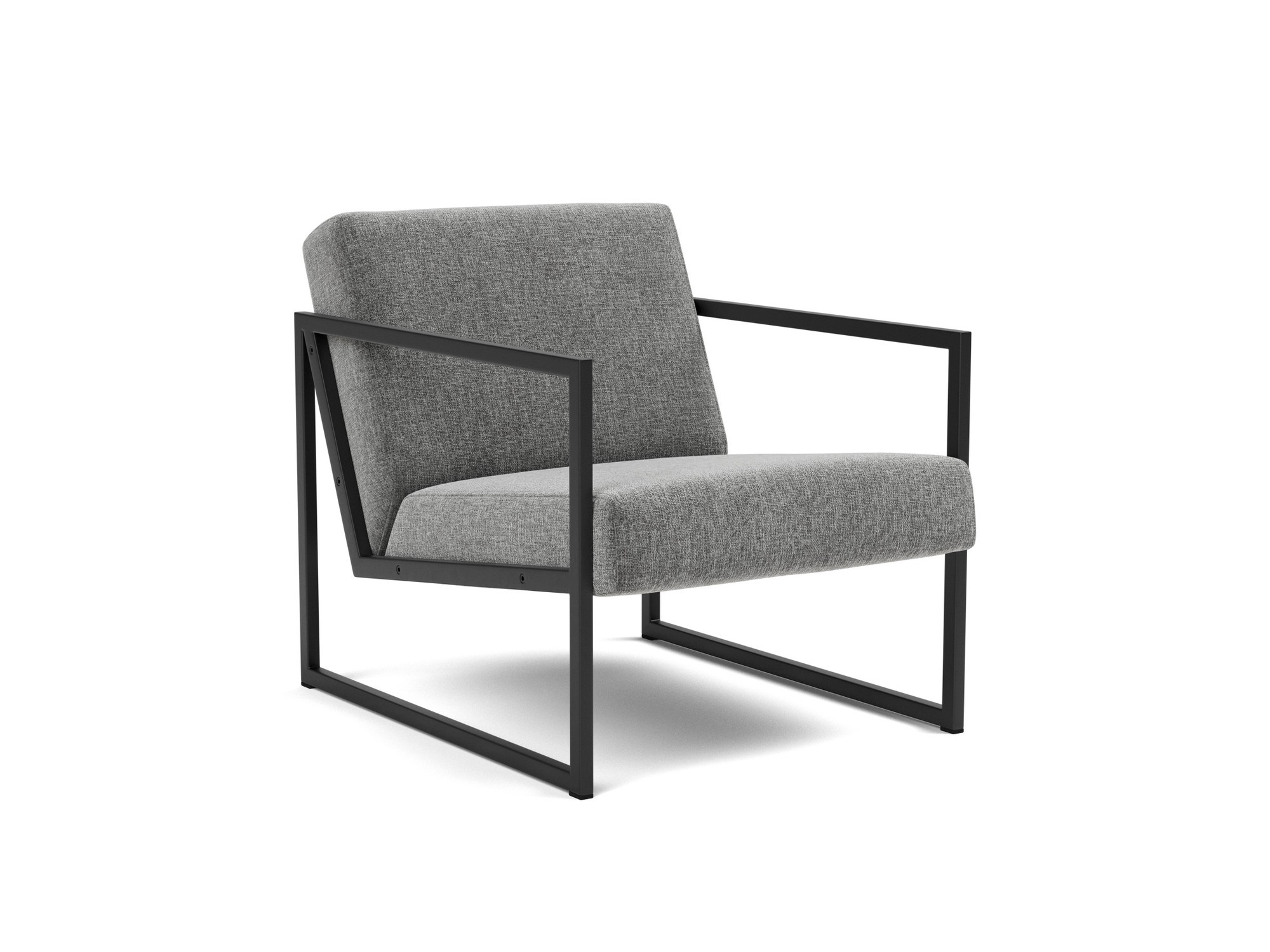 Sessel Vikko mit Armlehnen Strukturierter Stoff Twist 563-Charcoal
