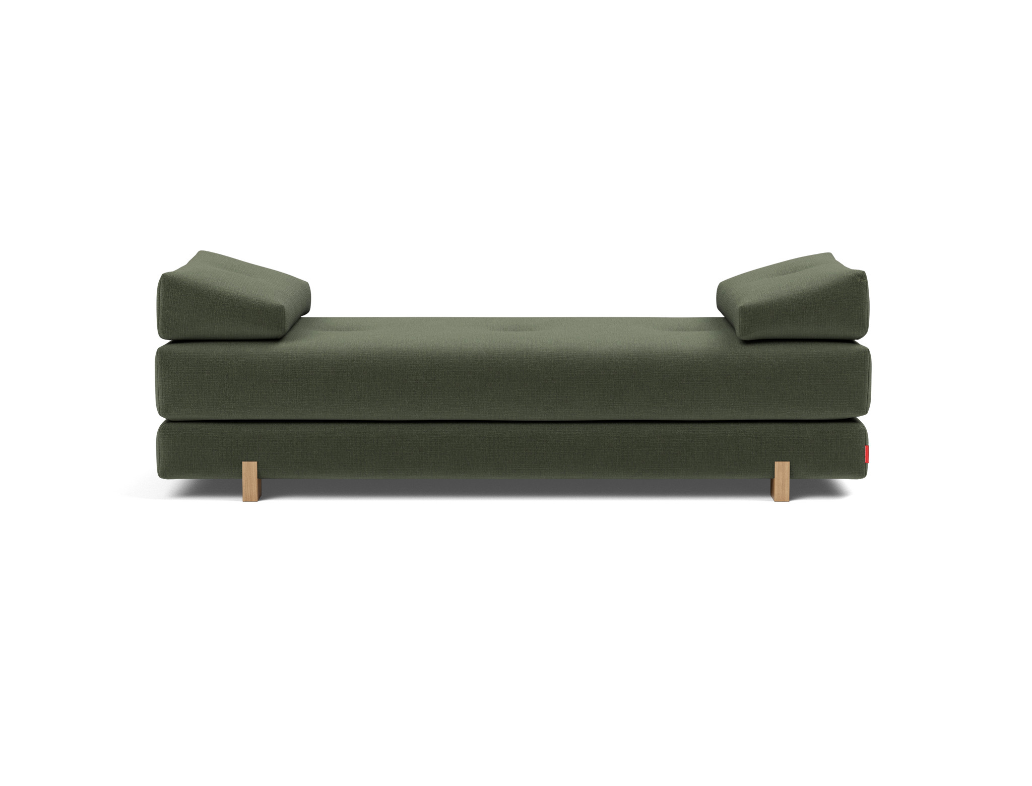 Tagesbett Sigmund Chenille Esina 413-Olive-Green Beine Drip Eiche