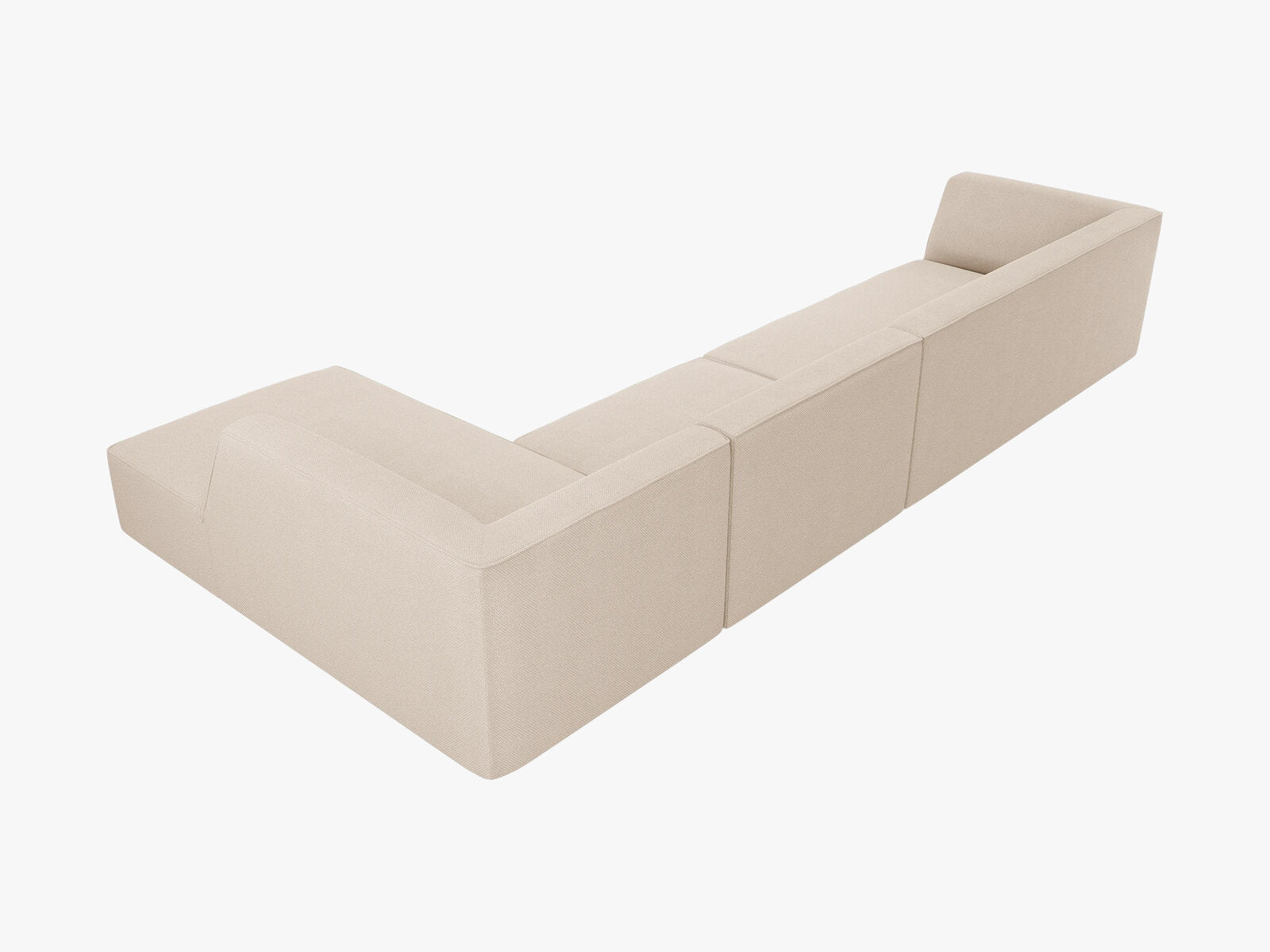 Micadoni Ecksofa Ruby 5-Sitzer Rechts Strukturierter Stoff Ottawa Beige