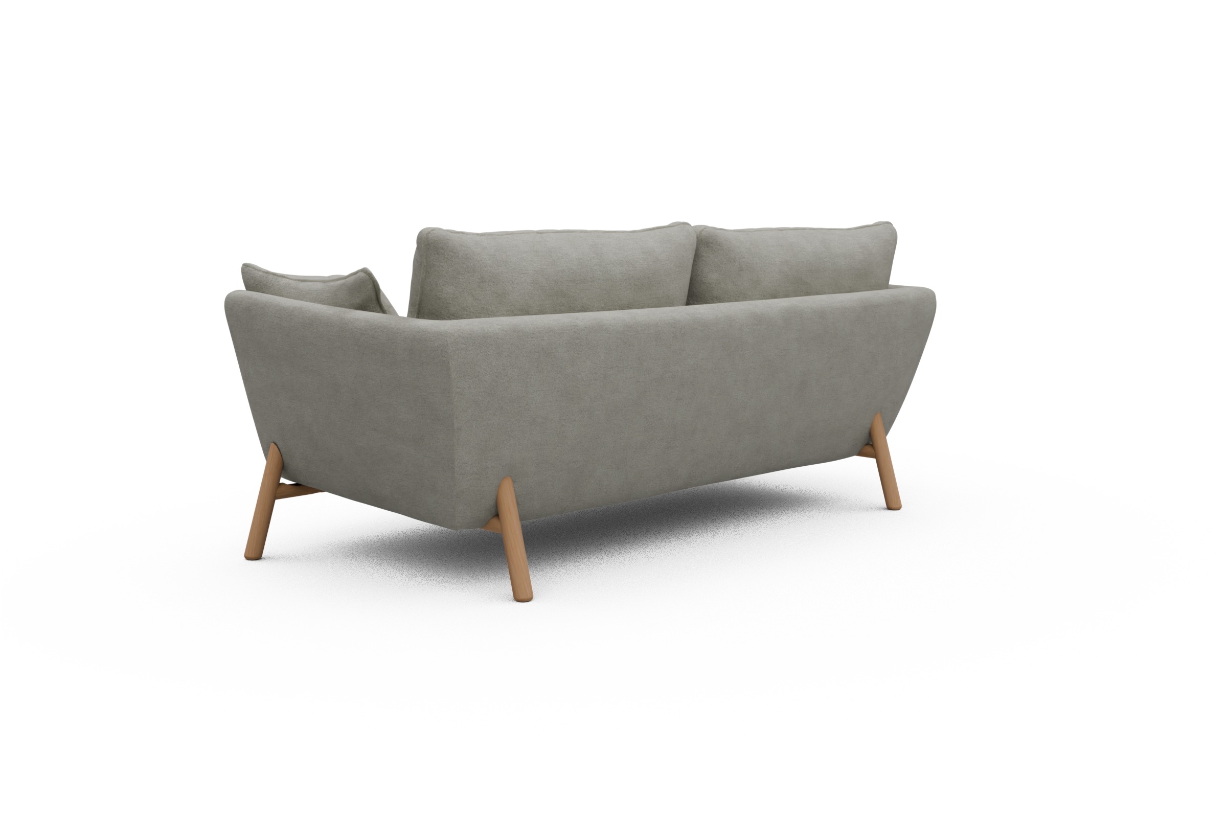 Sofa Emil 2-Sitzer Beinfarbe Eiche Natur Carreno-Moon-Stone-White