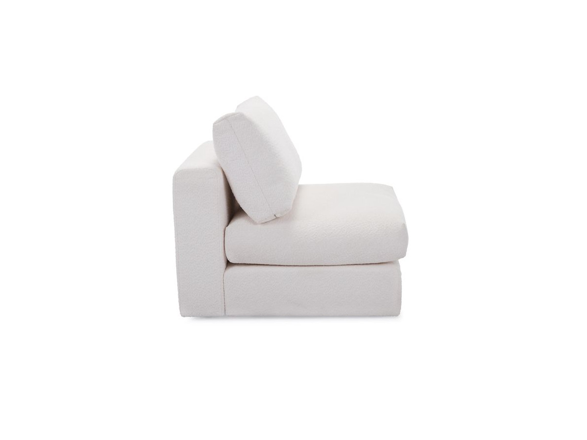 Bobochic Paris Sofamodul 1-Sitzer Bouclé-Stoff Weiß