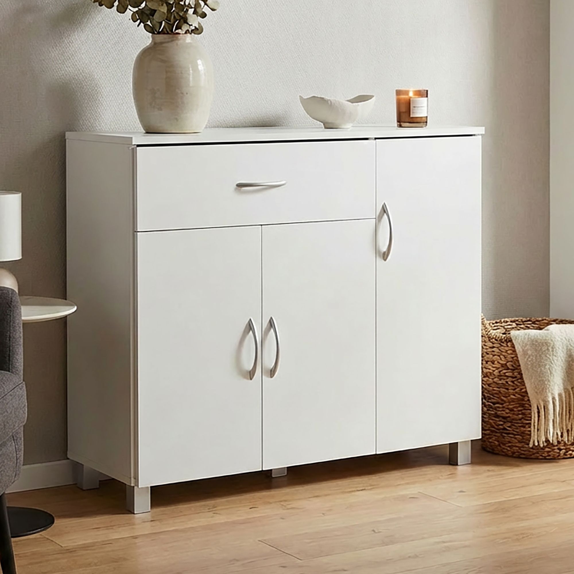 Sideboard Norheimsund Weiß 90 × 30 × 75 cm