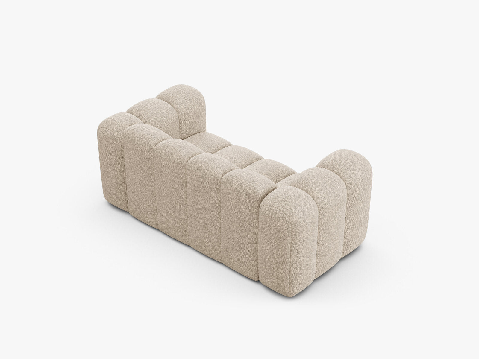 Micadoni Sofa Lupine 2-Sitzer kleine Version Boucle Baloo Beige