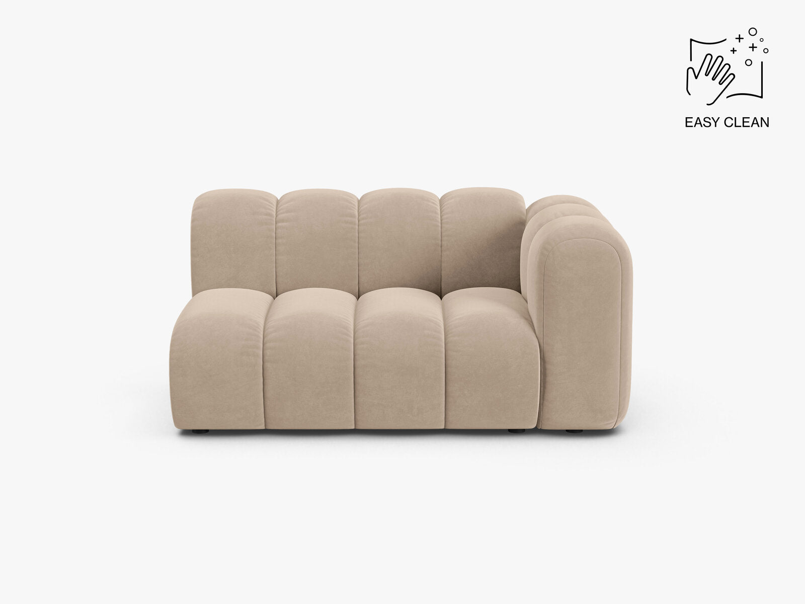 Micadoni Modul Lupine 2-Sitzer Samt Venus Beige Rechts