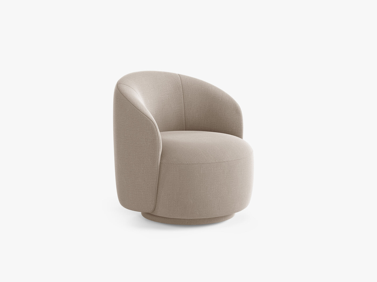 Micadoni drehbarer Sessel Letizia kleine Version Strukturierter Stoff Moly Cappuccino
