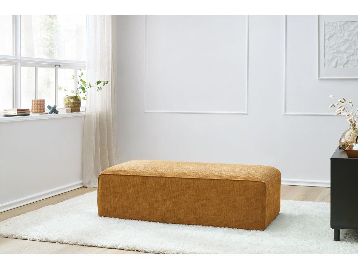 Bobochic Megeve Pouf Strukturstoff Gelb