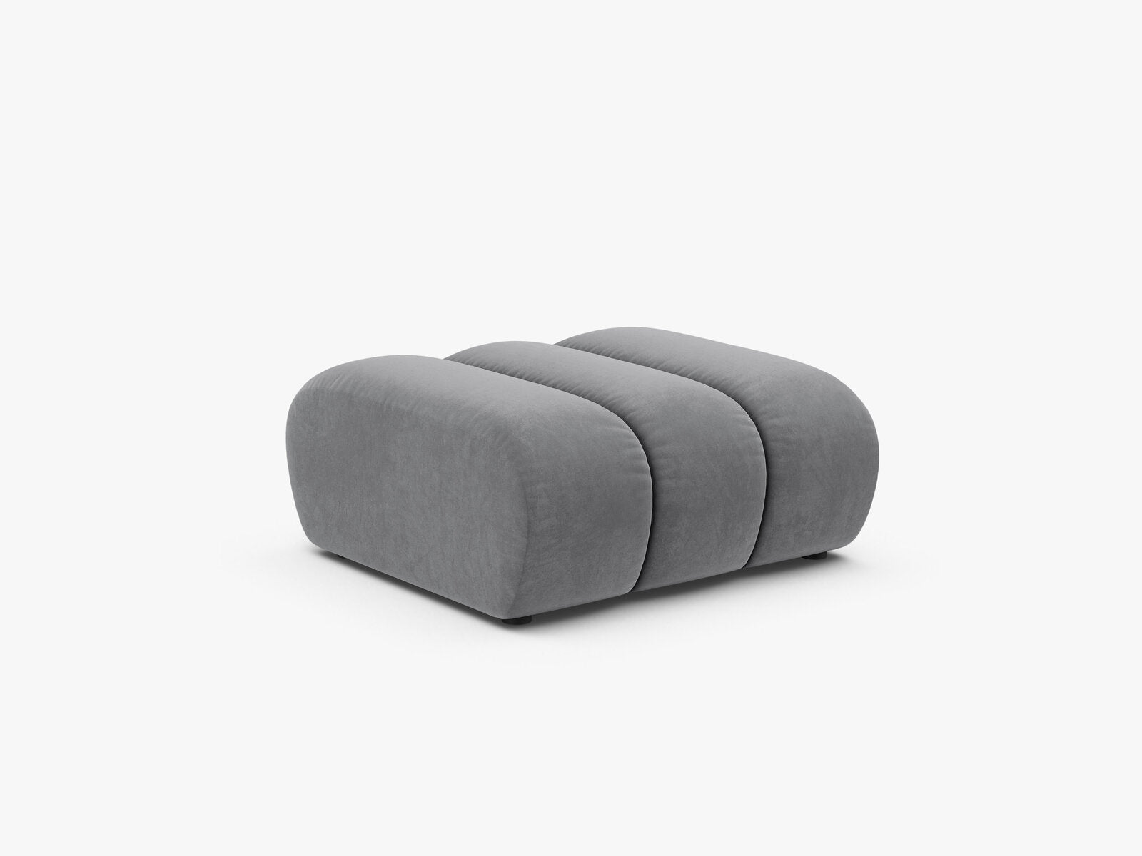 Micadoni Hocker Lupine Samt Salvador Grau